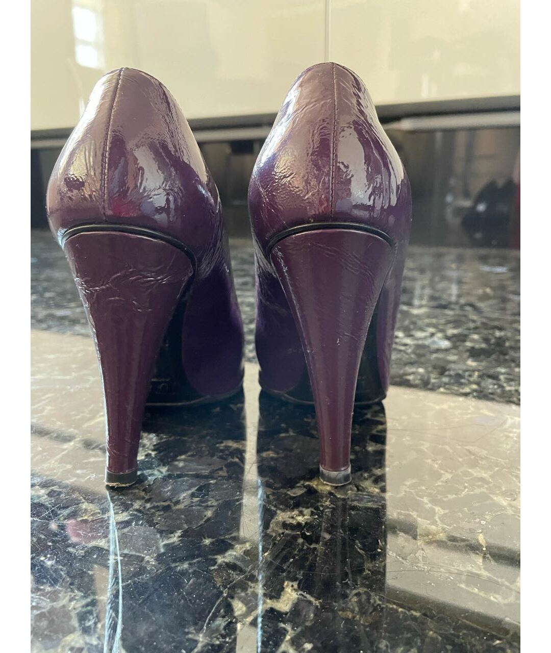 DOLCE&GABBANA Фиолетовые туфли из лакированной кожи, фото 4