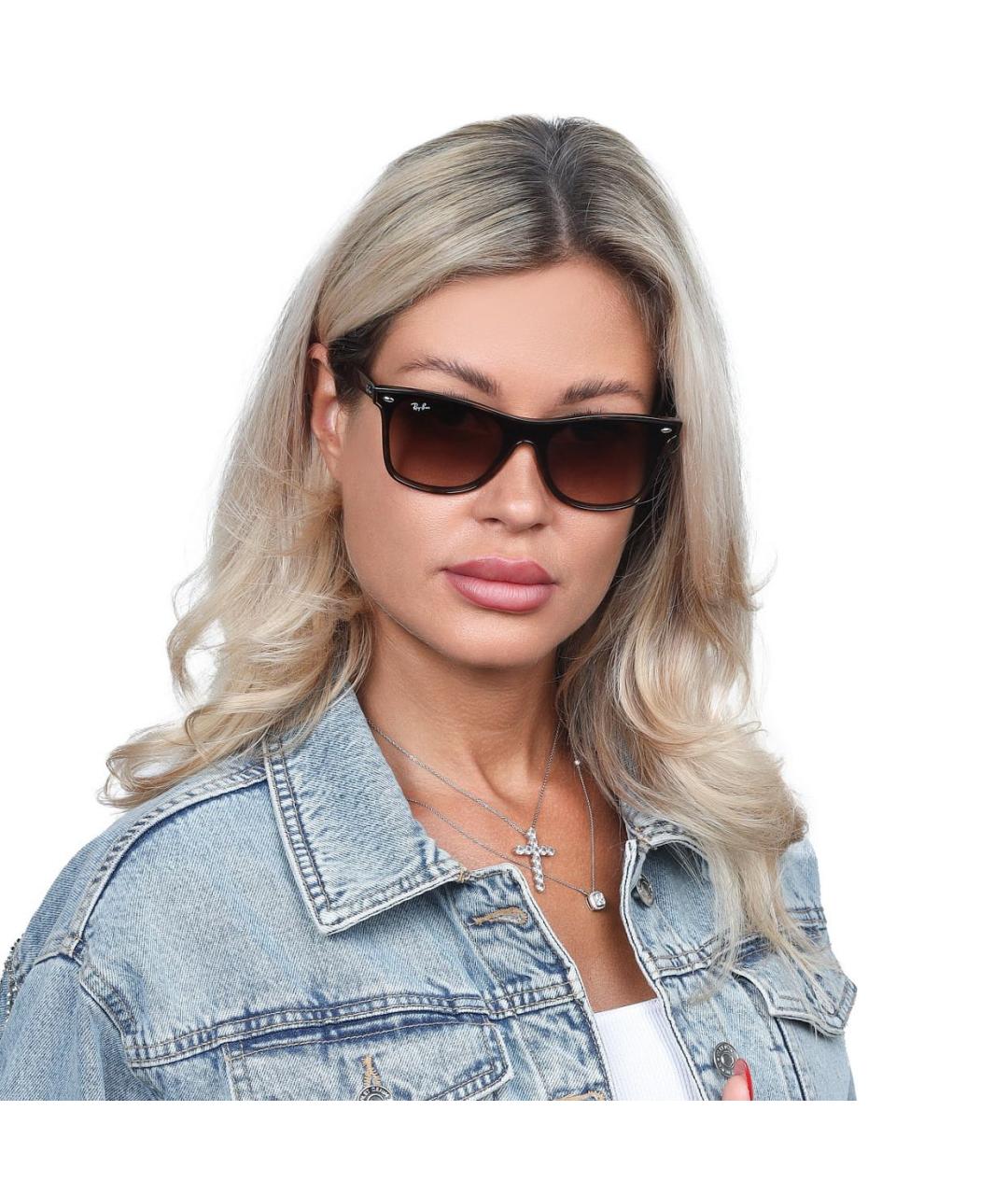 RAY BAN Коричневые солнцезащитные очки, фото 8