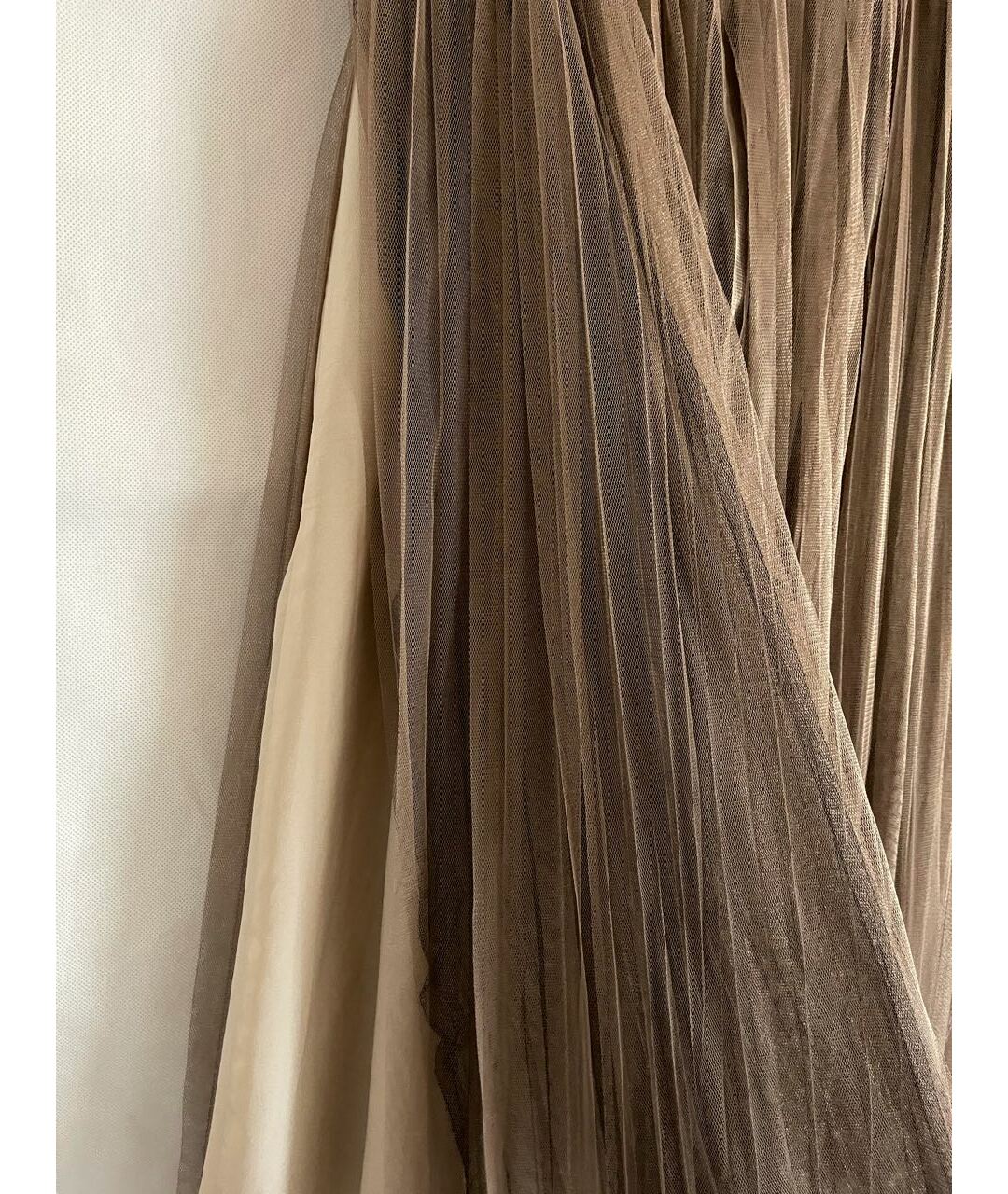 FABIANA FILIPPI Бежевая полиэстеровая юбка миди, фото 4