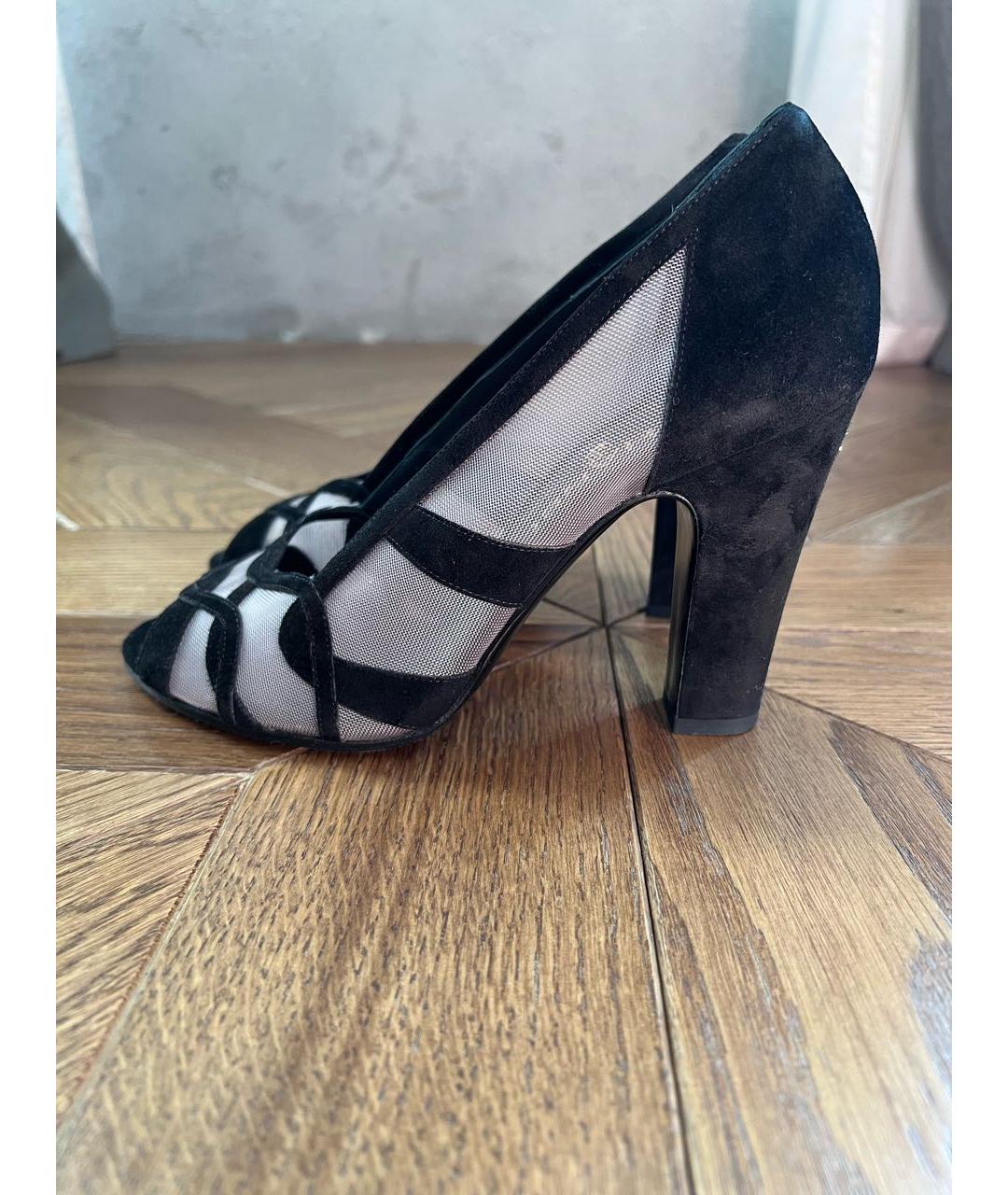 CHANEL Черные замшевые туфли, фото 7