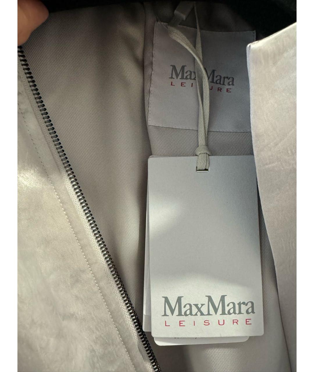MAX MARA Серебряная ацетатная куртка, фото 4