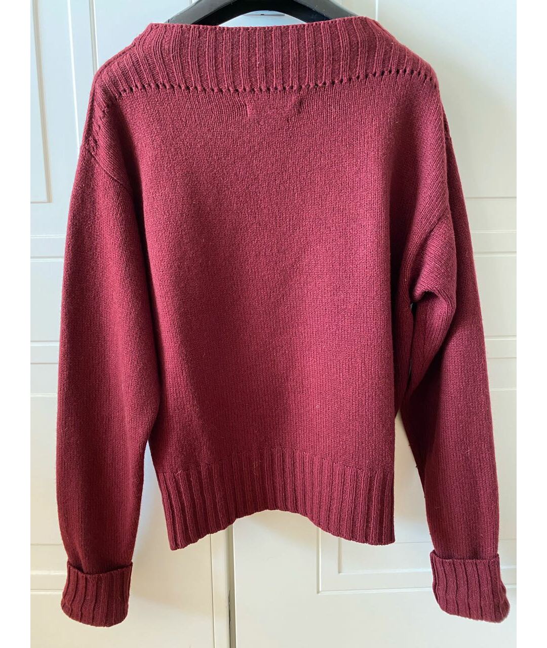 ISABEL MARANT Бордовый шерстяной джемпер / свитер, фото 3