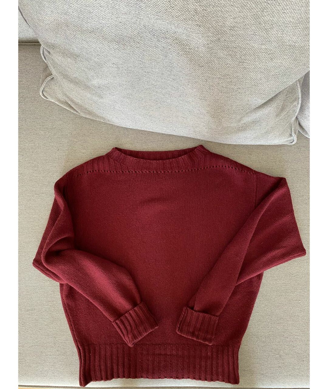 ISABEL MARANT Бордовый шерстяной джемпер / свитер, фото 2