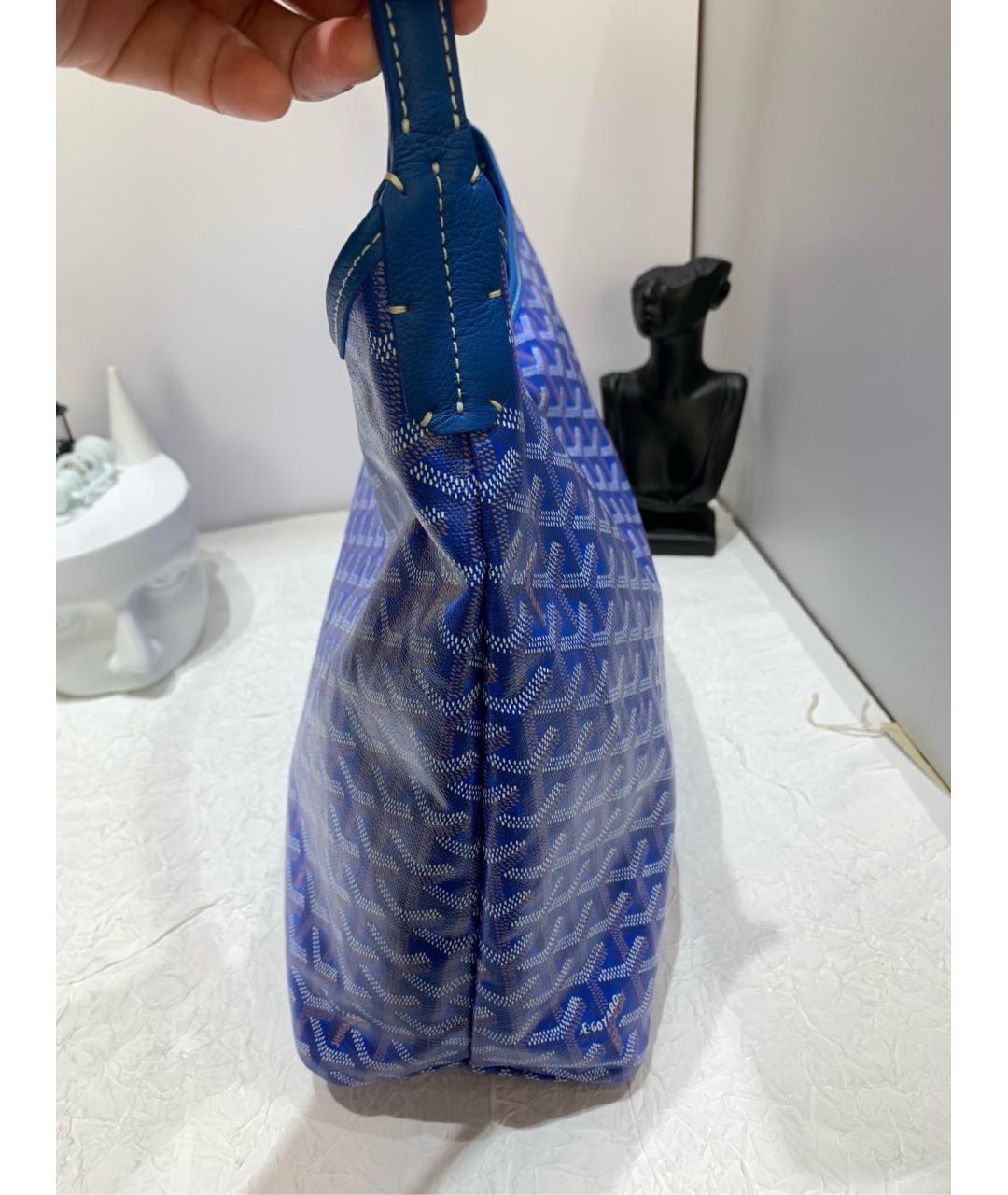 GOYARD Голубая сумка через плечо из искусственной кожи, фото 3