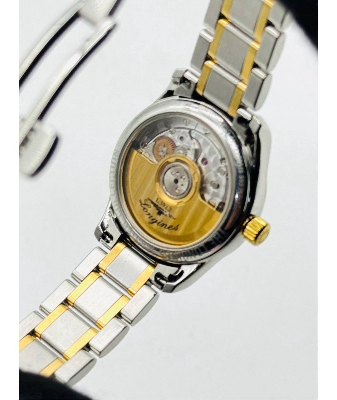LONGINES Белые часы из желтого золота, фото 4