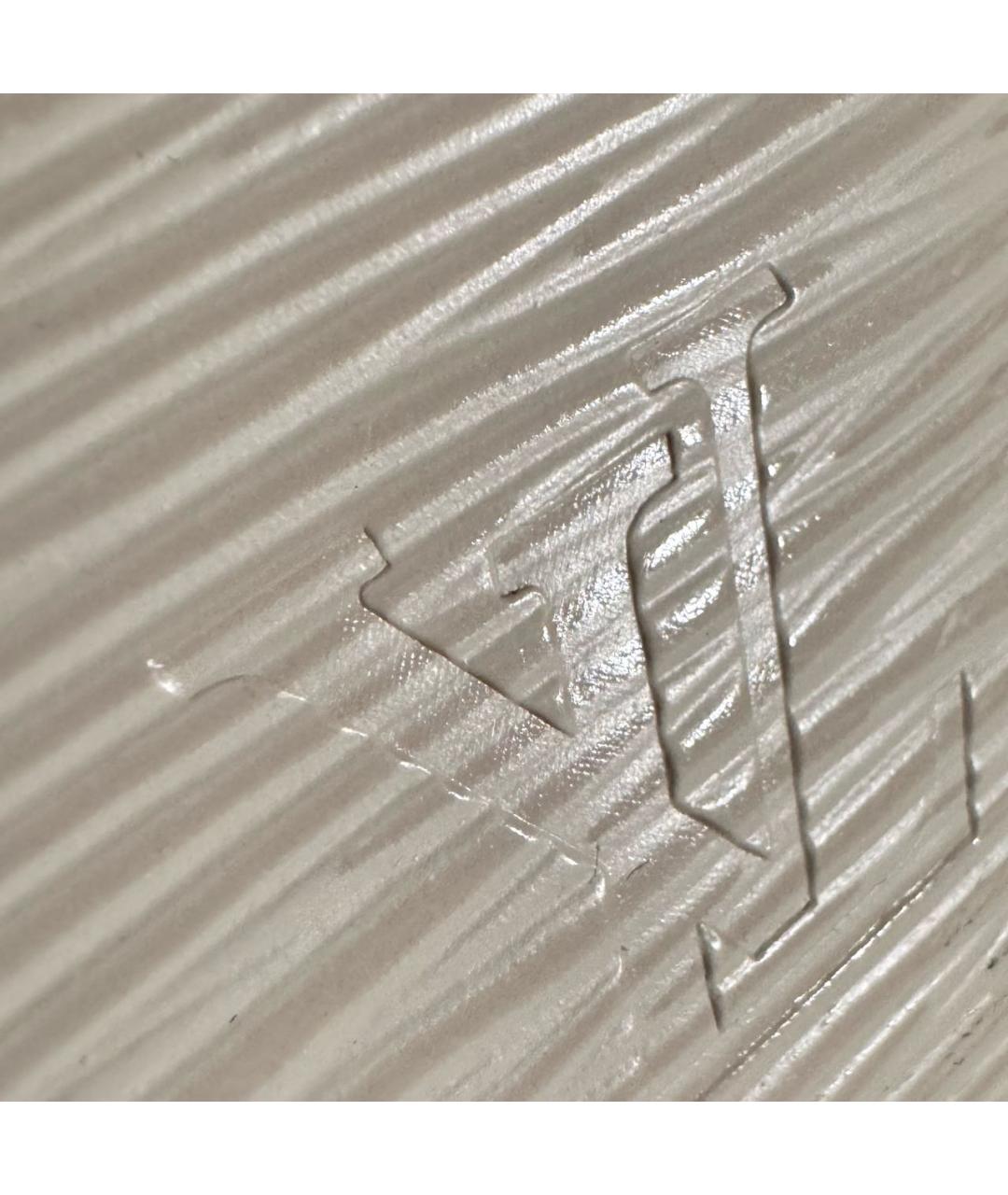 LOUIS VUITTON Белая кожаная сумка с короткими ручками, фото 7