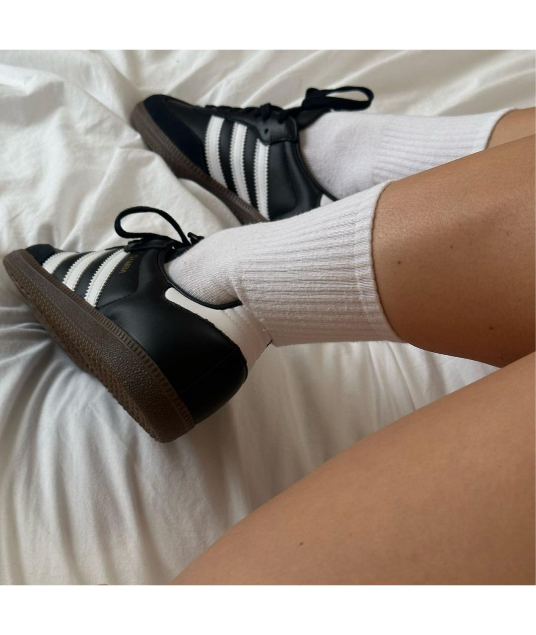 ADIDAS Черные кожаные кеды, фото 5