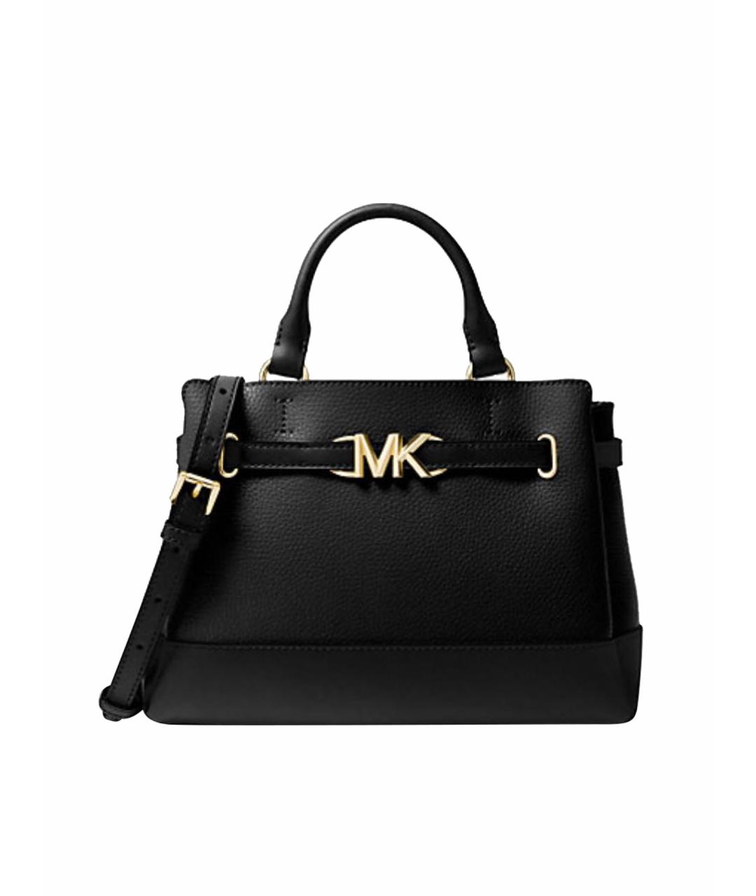 MICHAEL KORS Черная кожаная сумка с короткими ручками, фото 1