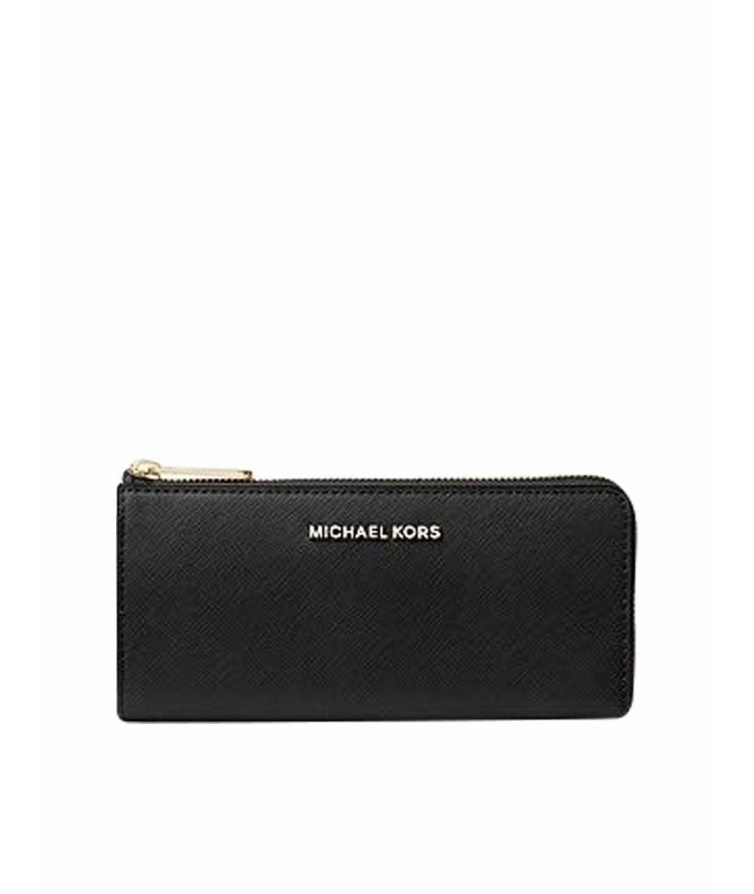 MICHAEL KORS Черный кожаный кошелек, фото 1