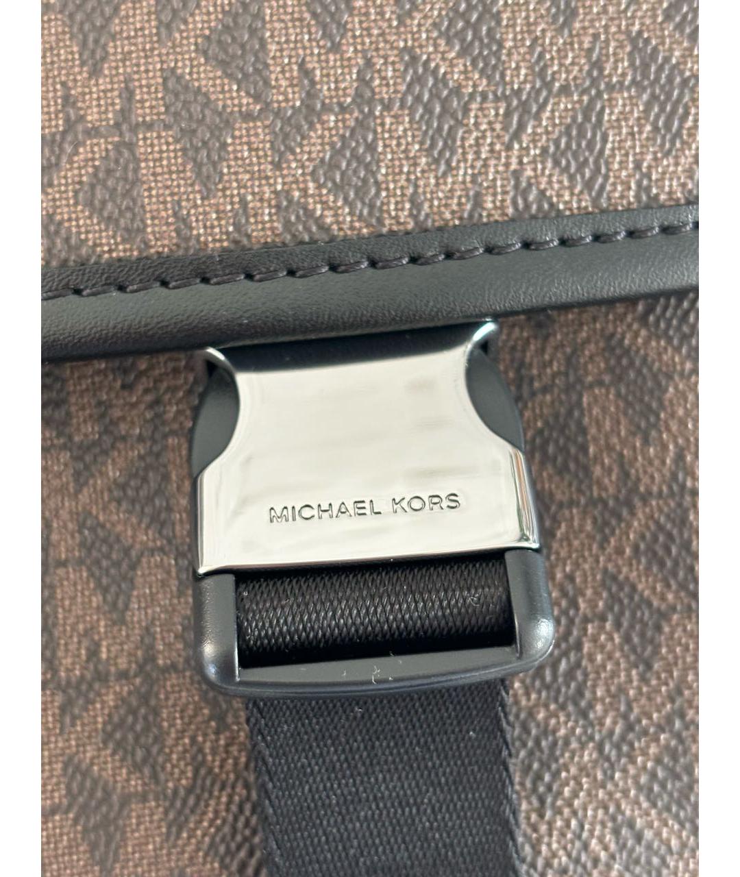 MICHAEL KORS Коричневый кожаный портфель, фото 8