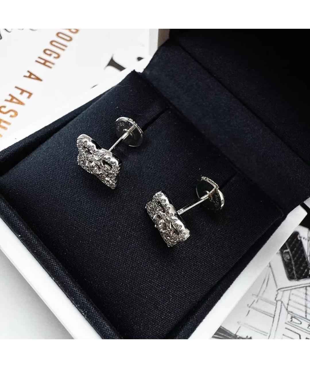 DE BEERS Белые серьги из белого золота, фото 7