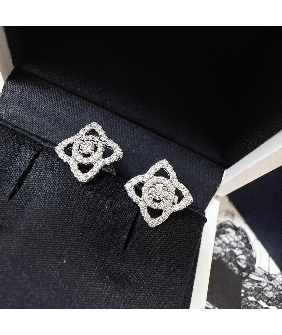 DE BEERS Белые серьги из белого золота, фото 6