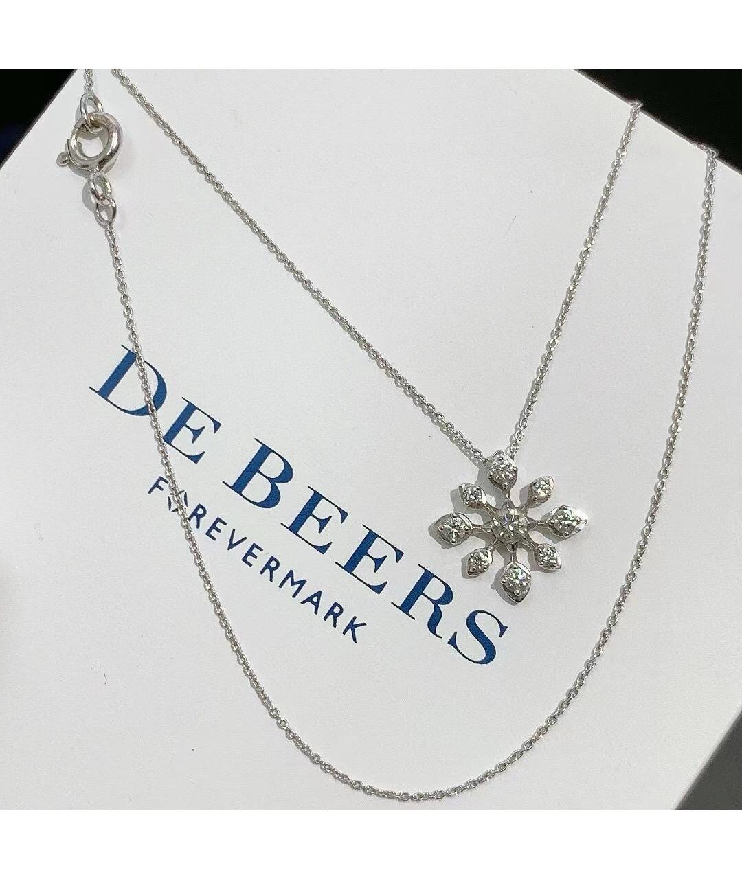 DE BEERS Белое колье из белого золота, фото 8