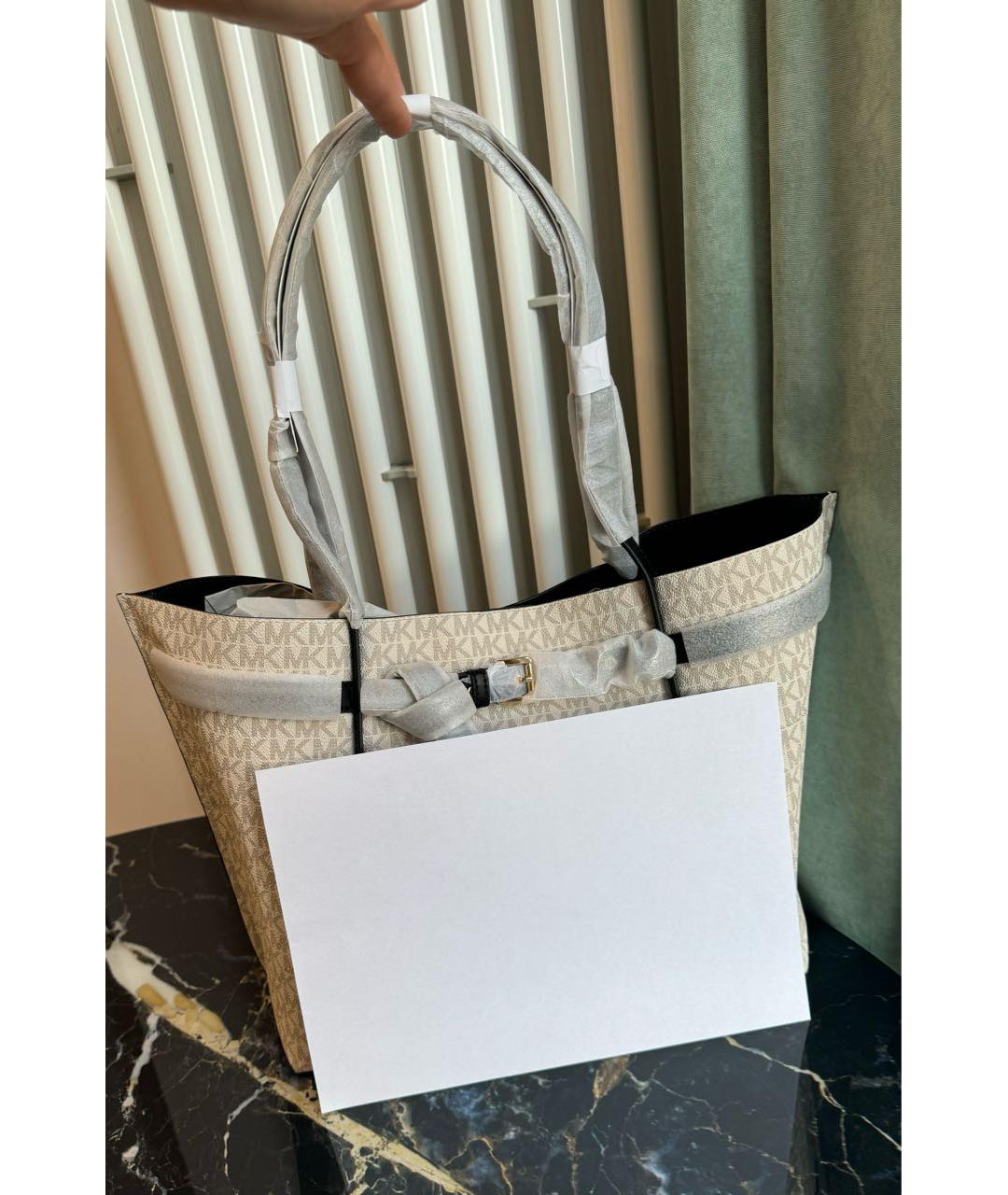 MICHAEL KORS Бежевая сумка тоут, фото 3