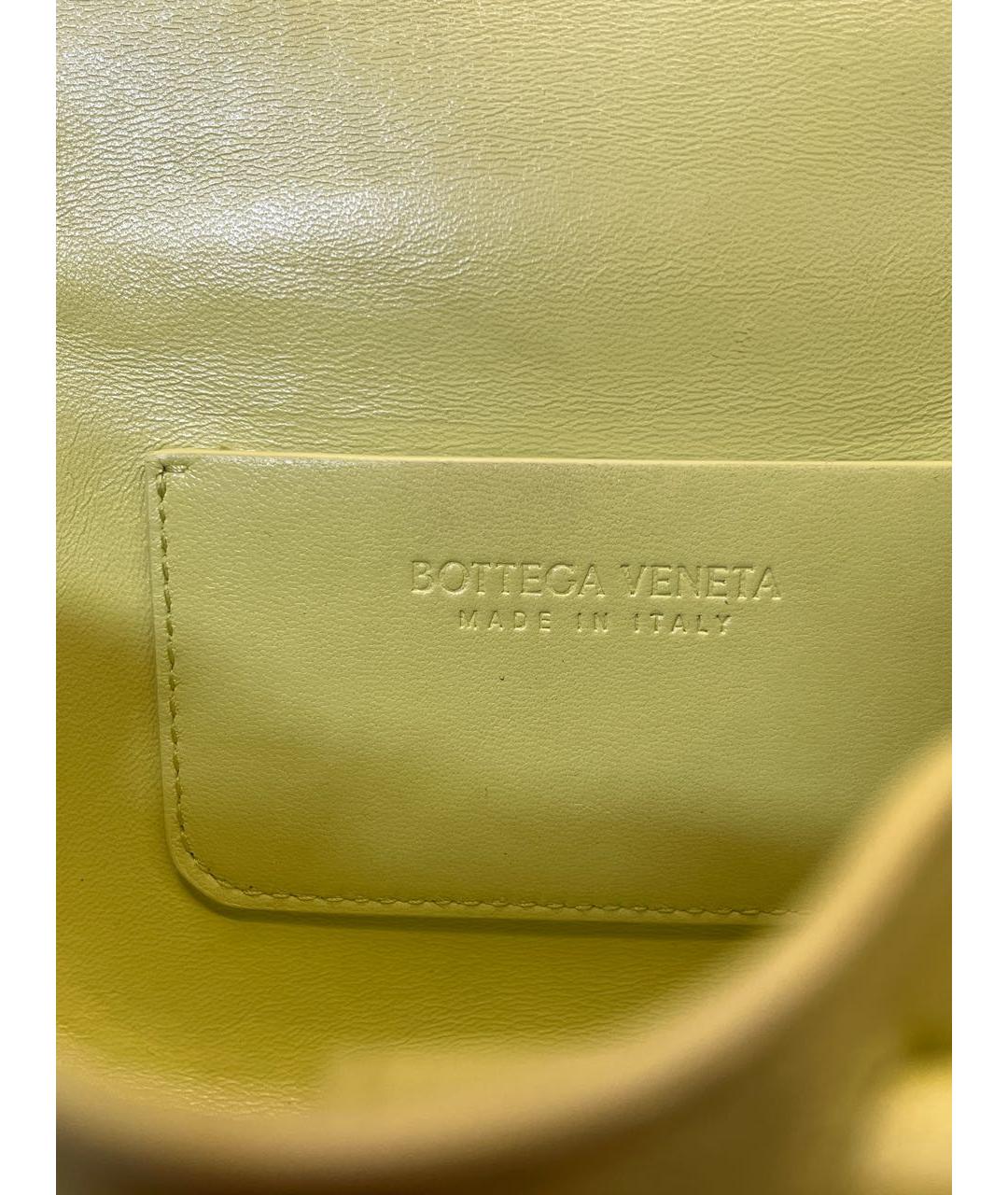 BOTTEGA VENETA Желтая кожаная сумка через плечо, фото 6