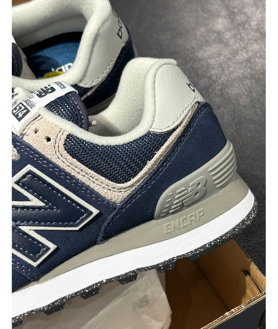 NEW BALANCE Темно-синие замшевые низкие кроссовки / кеды, фото 8