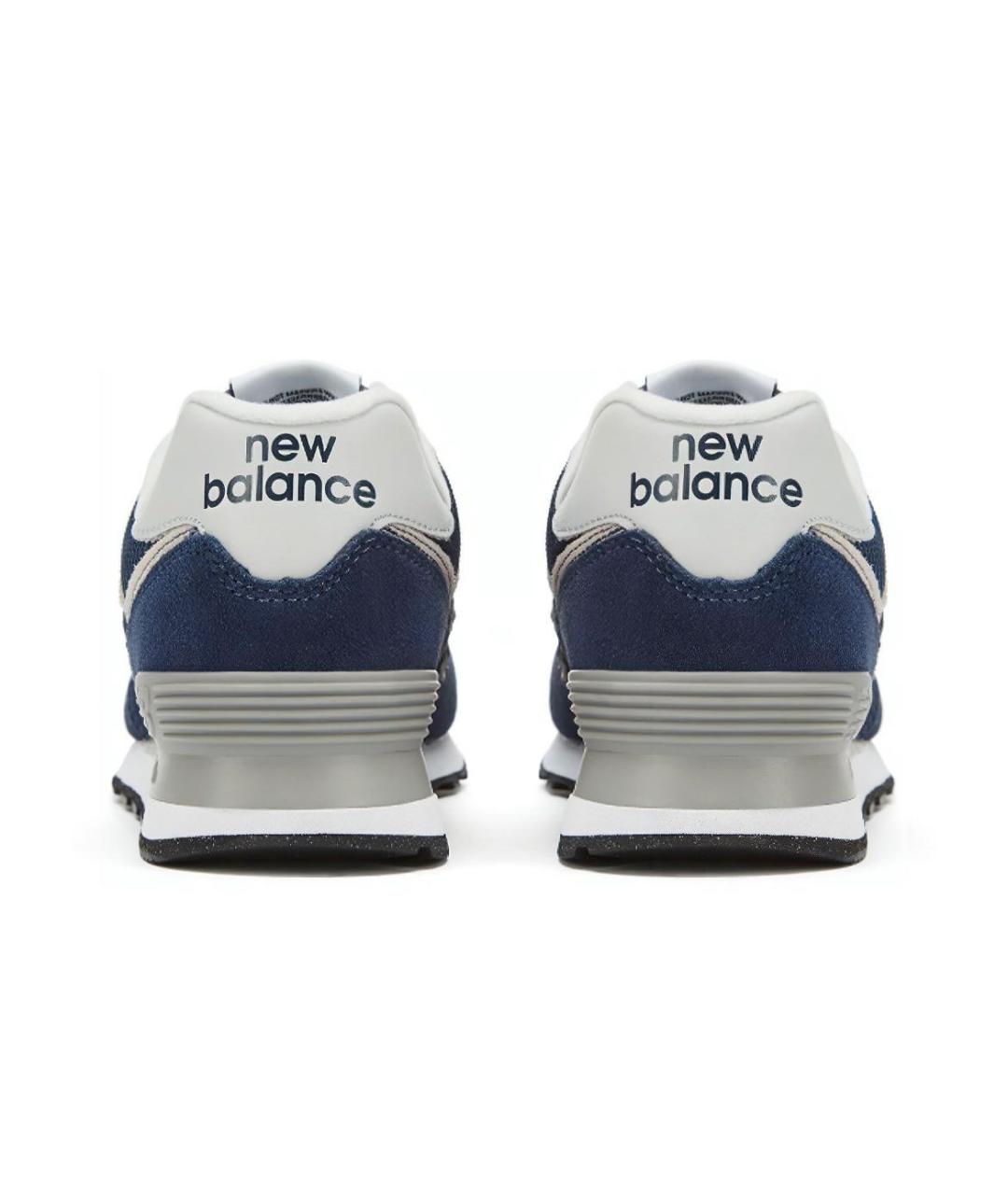 NEW BALANCE Темно-синие замшевые низкие кроссовки / кеды, фото 4