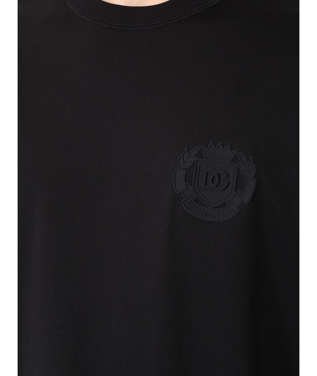 DOLCE&GABBANA Черное поло с длинным рукавом, фото 5