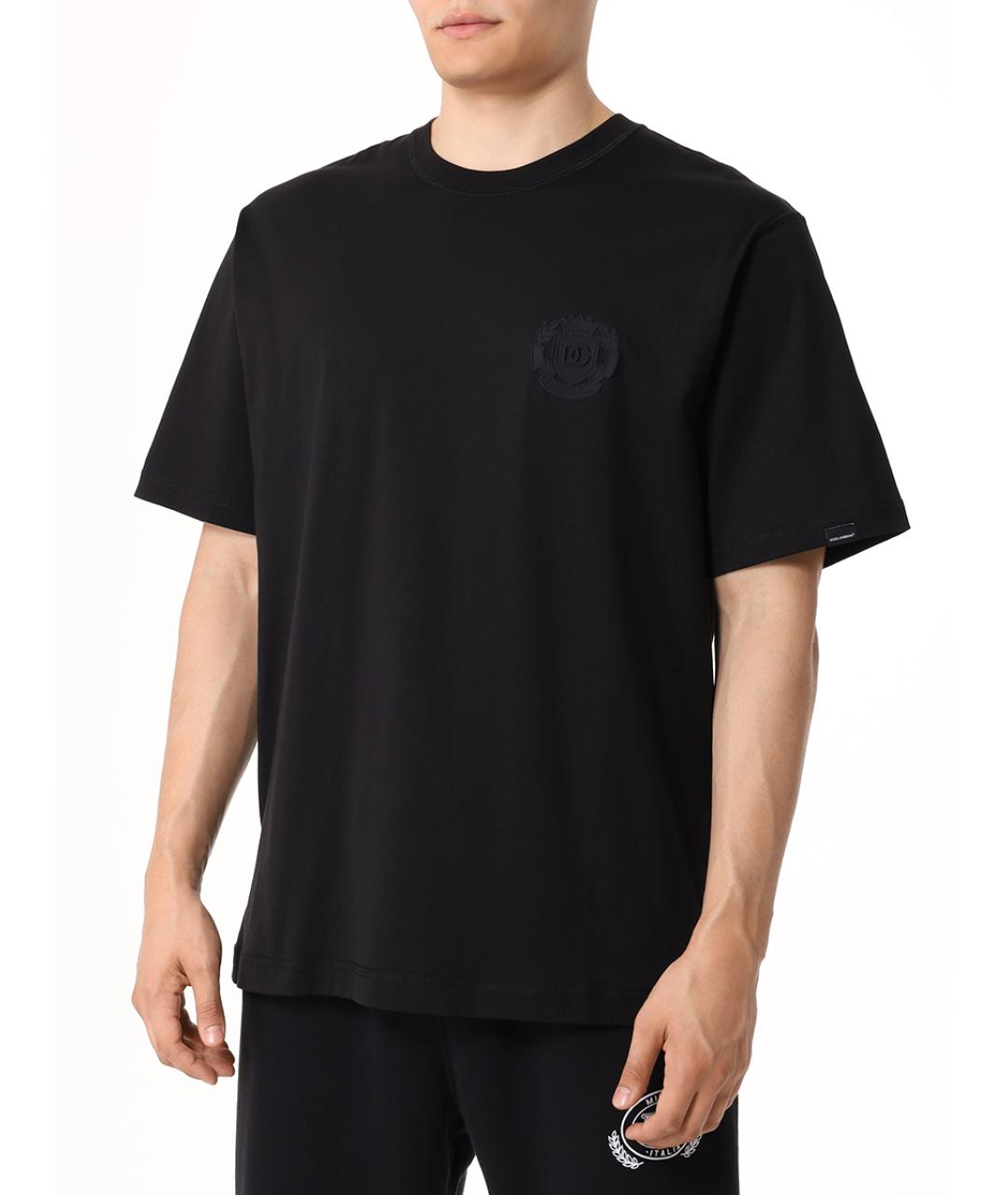 DOLCE&GABBANA Черное поло с длинным рукавом, фото 4