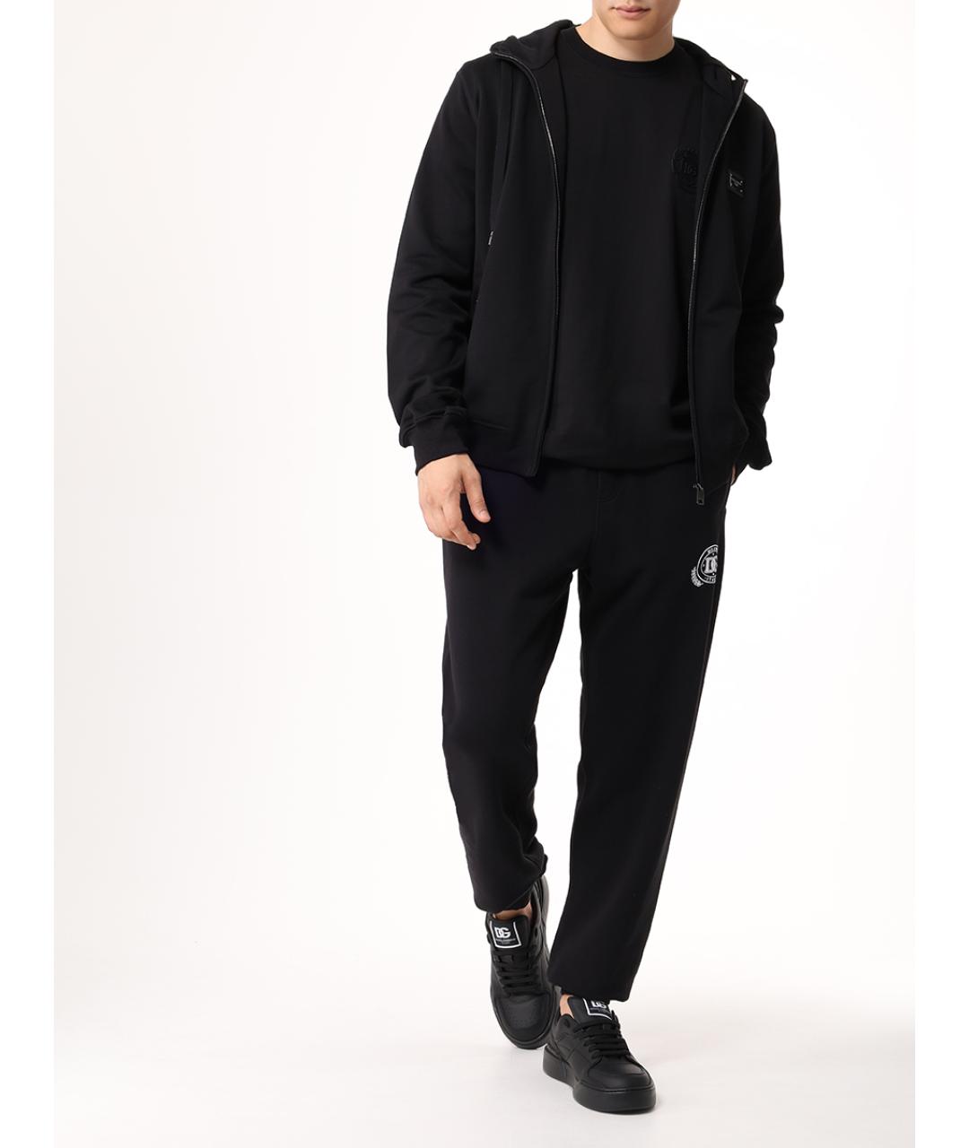 DOLCE&GABBANA Черное поло с длинным рукавом, фото 2