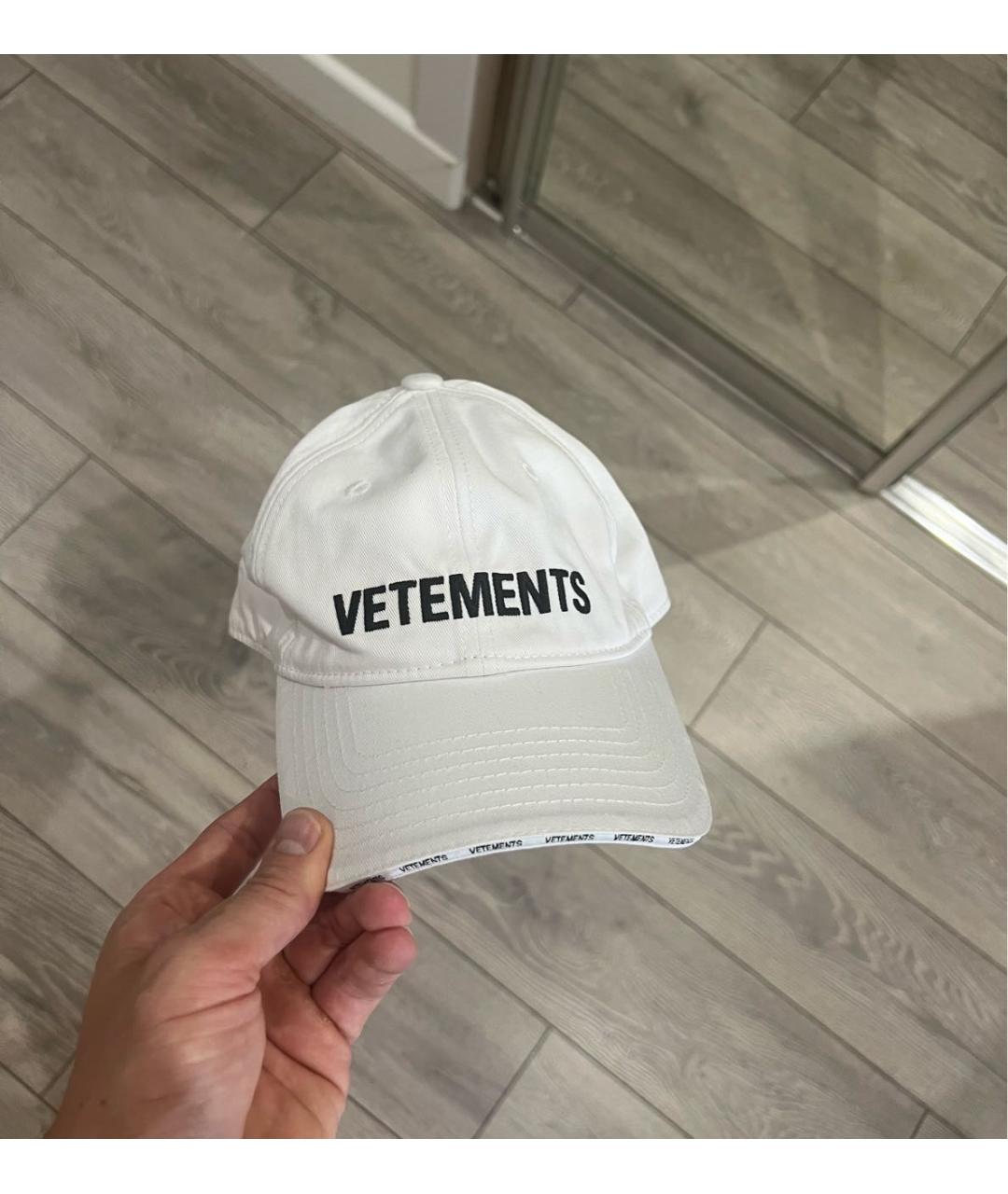 VETEMENTS Белая хлопковая кепка, фото 5