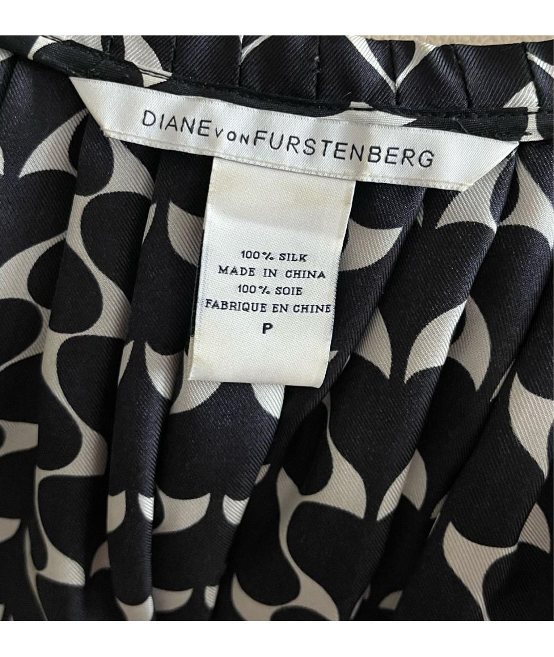 DIANE VON FURSTENBERG Черный шелковый костюм с брюками, фото 4