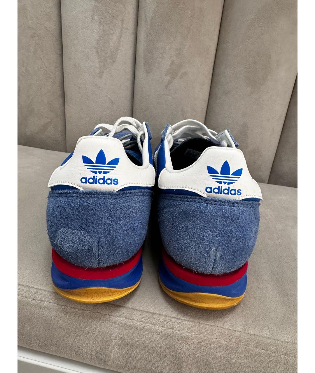 ADIDAS Синие замшевые низкие кроссовки / кеды, фото 6