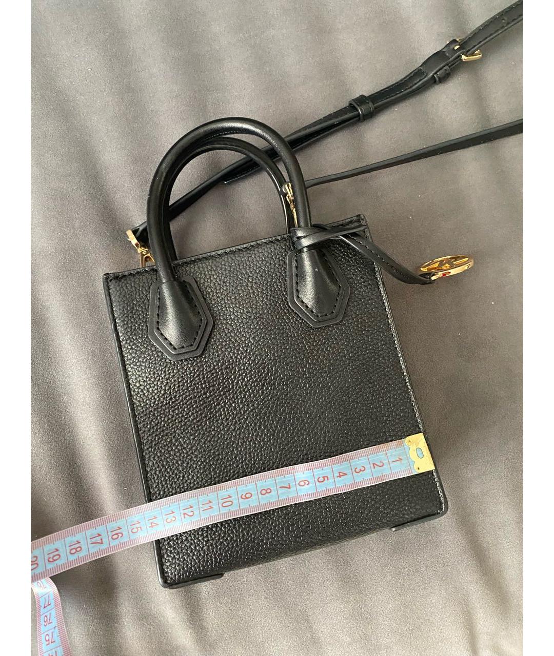 MICHAEL KORS Черная кожаная сумка через плечо, фото 3