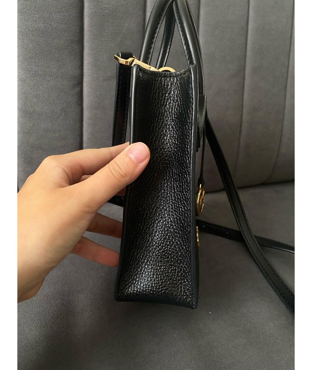 MICHAEL KORS Черная кожаная сумка через плечо, фото 2