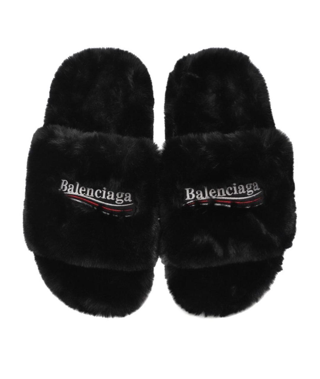 BALENCIAGA Черные шлепанцы, фото 3