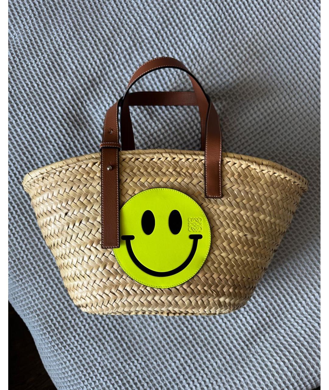 LOEWE Бежевая сумка тоут, фото 3