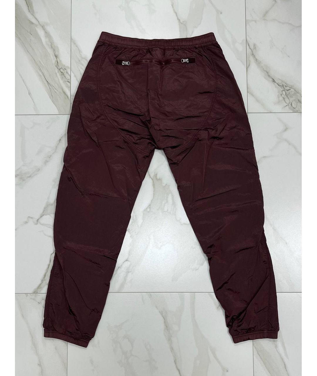 STONE ISLAND Бордовые повседневные брюки, фото 5