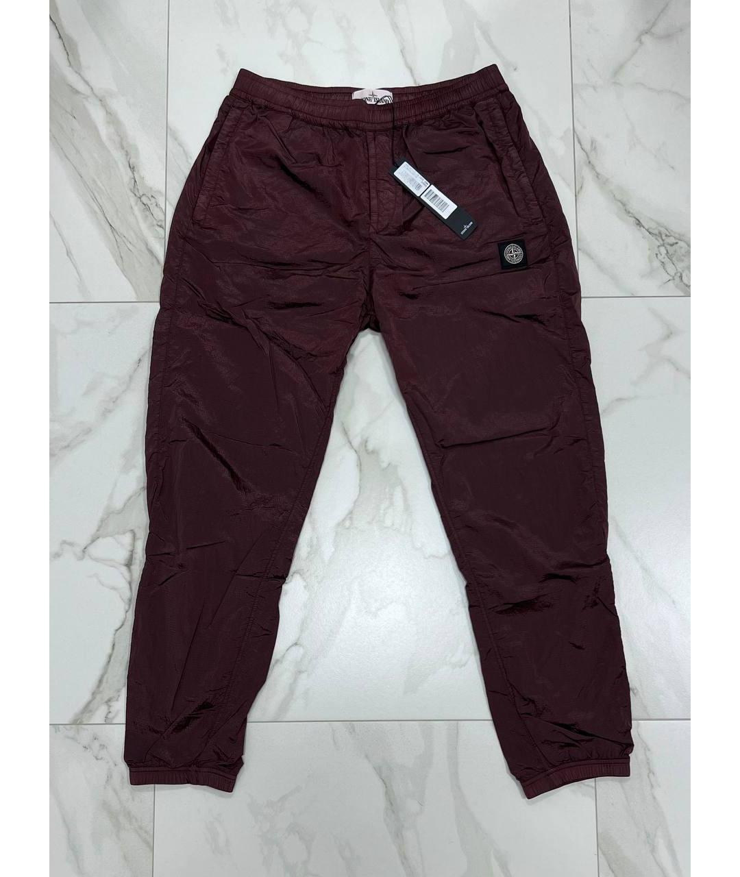 STONE ISLAND Бордовые повседневные брюки, фото 9