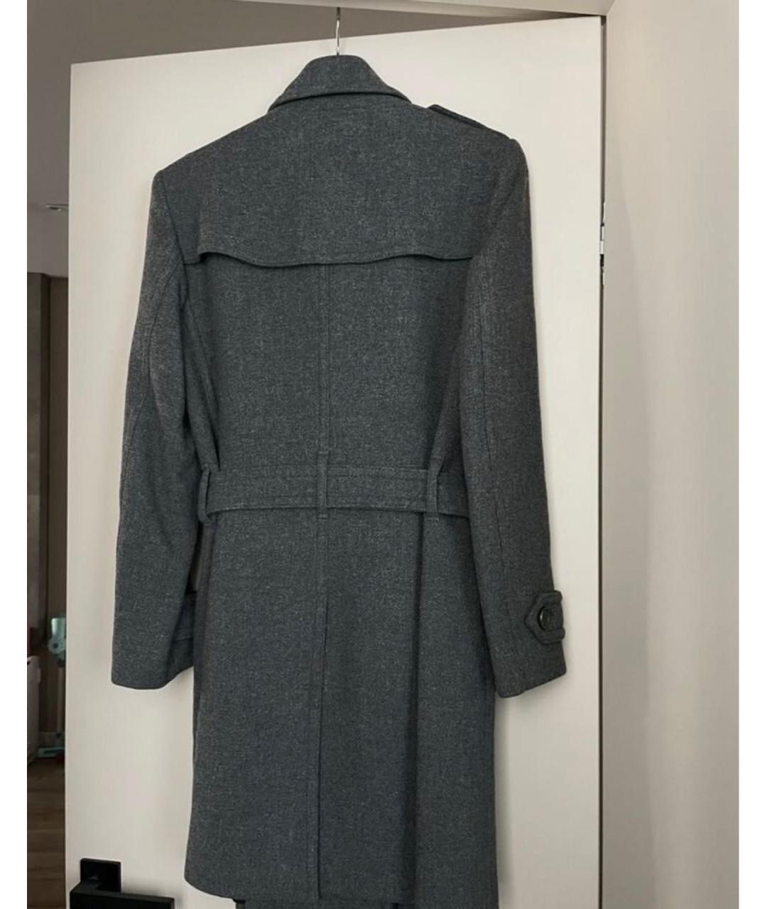 BURBERRY Серое кашемировое пальто, фото 2