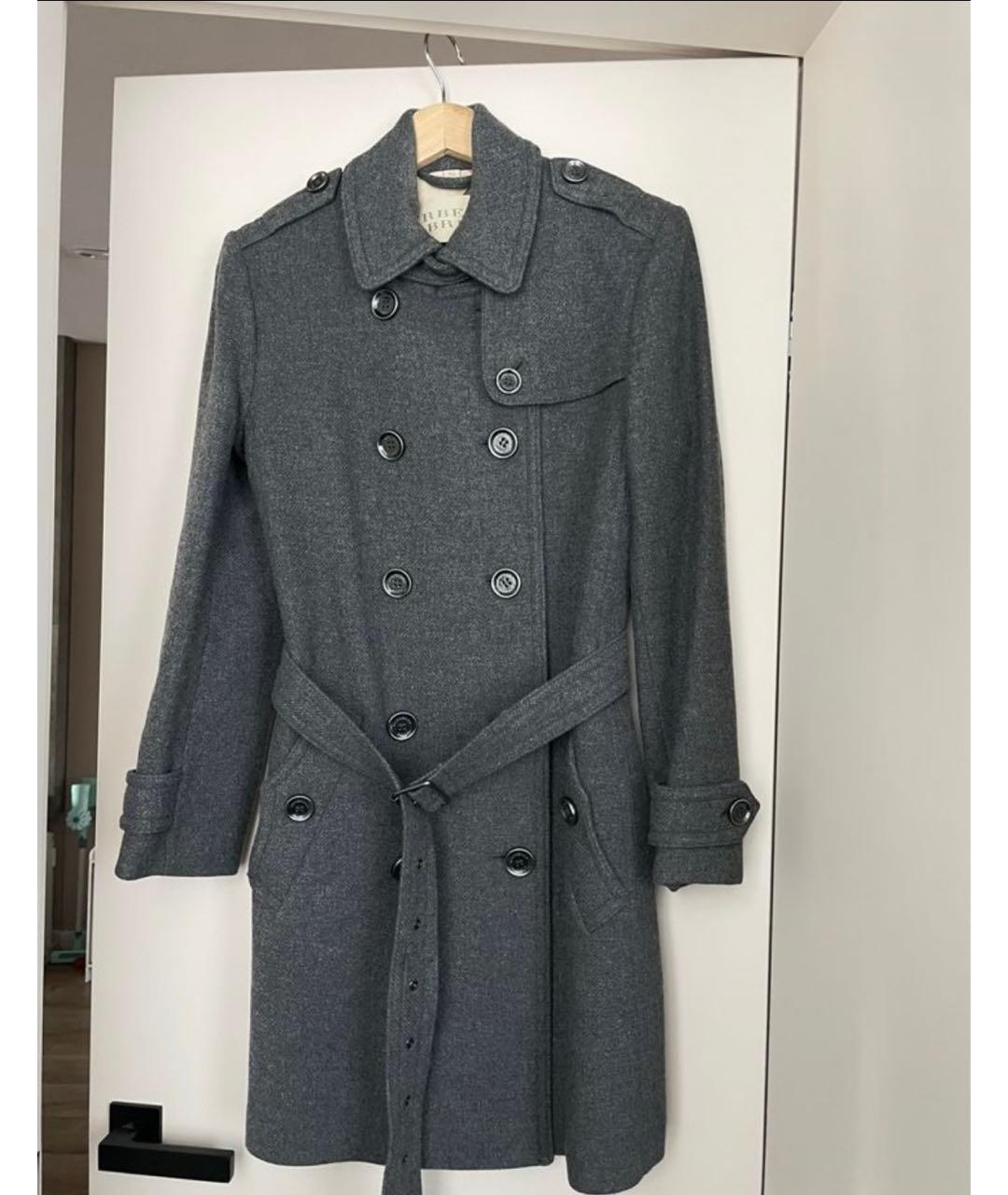 BURBERRY Серое кашемировое пальто, фото 9