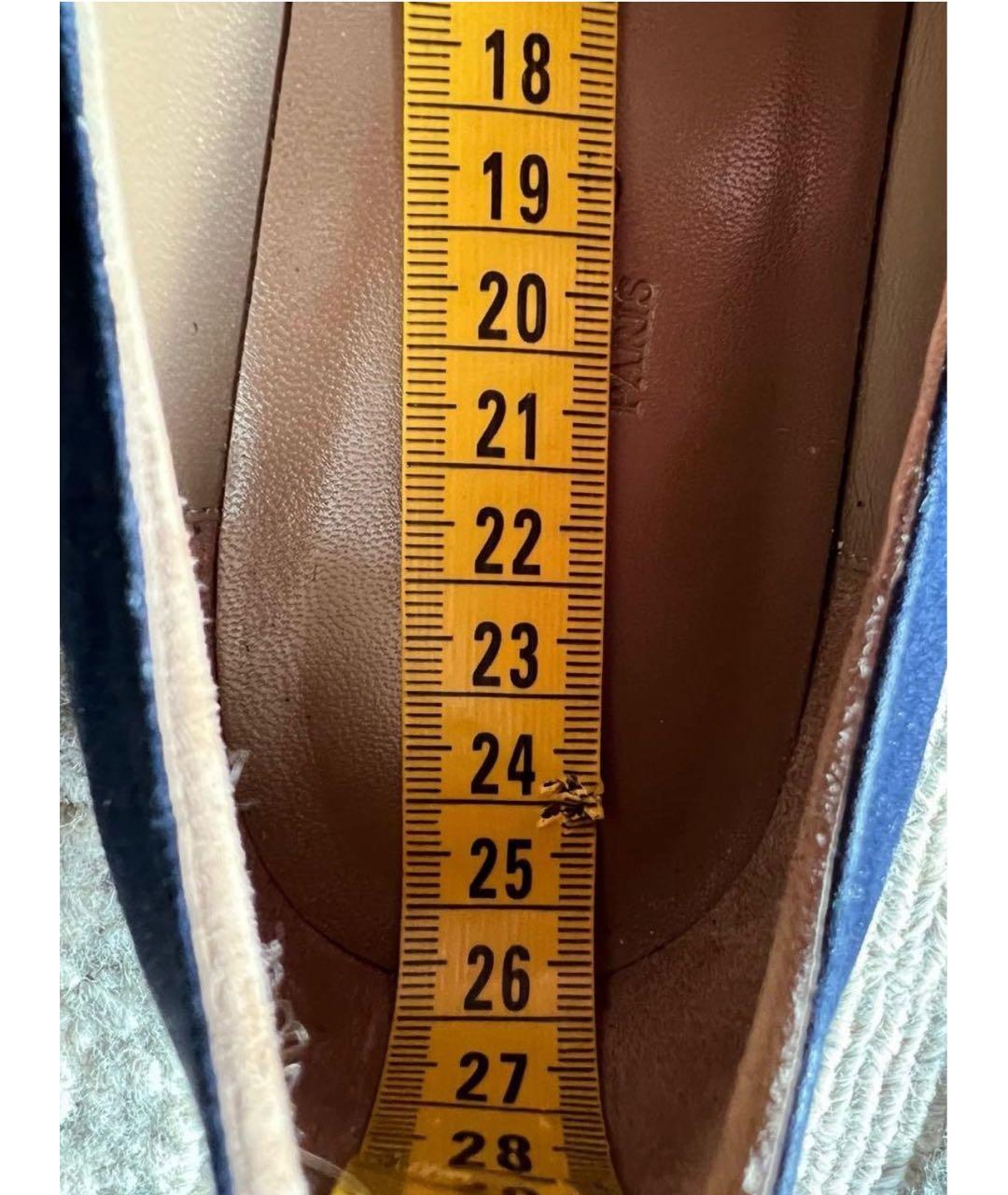 HERMES Синие замшевые лоферы, фото 8