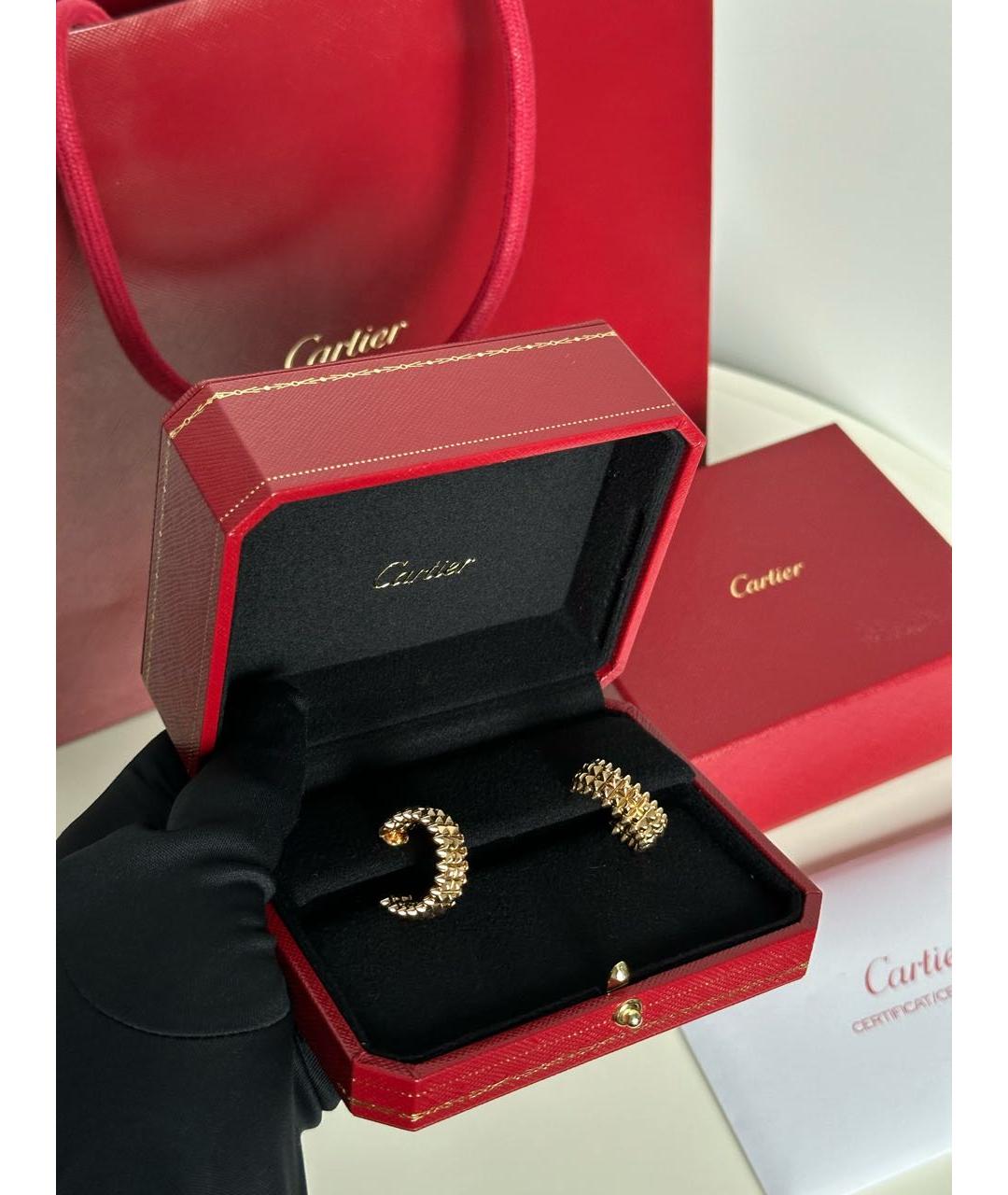 CARTIER Золотые серьги из розового золота, фото 3