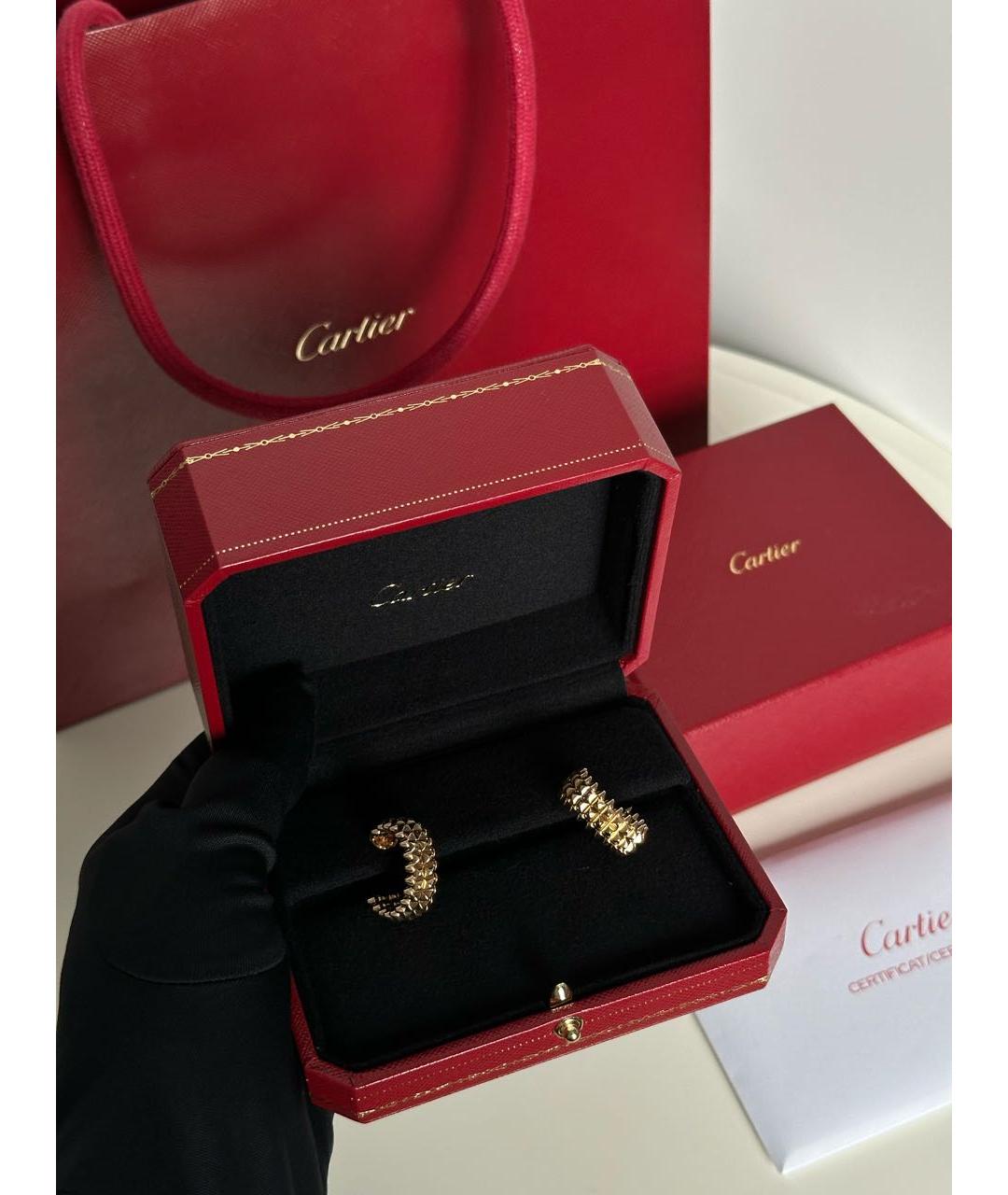 CARTIER Золотые серьги из розового золота, фото 2