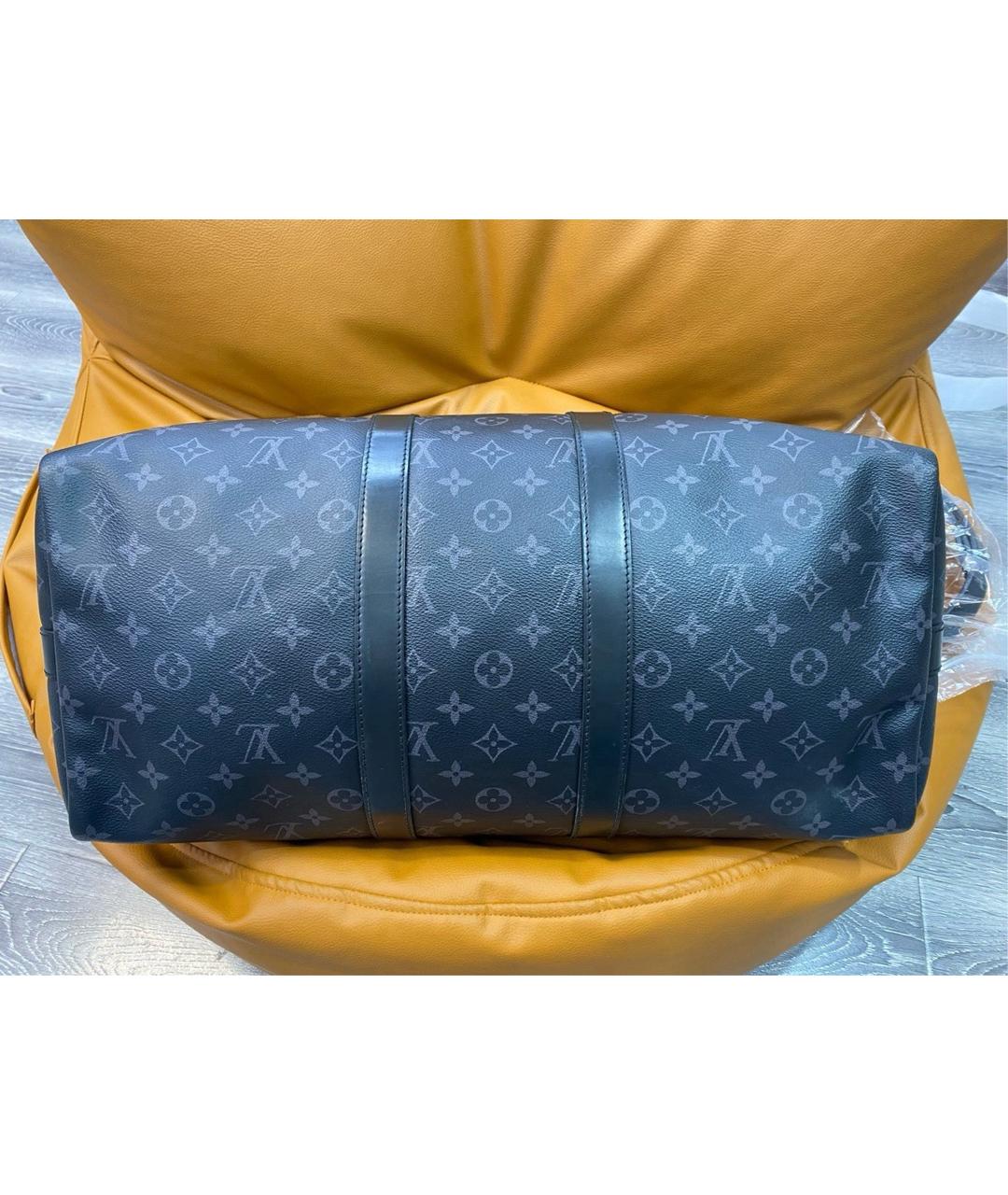 LOUIS VUITTON Голубая дорожная/спортивная сумка из искусственной кожи, фото 6