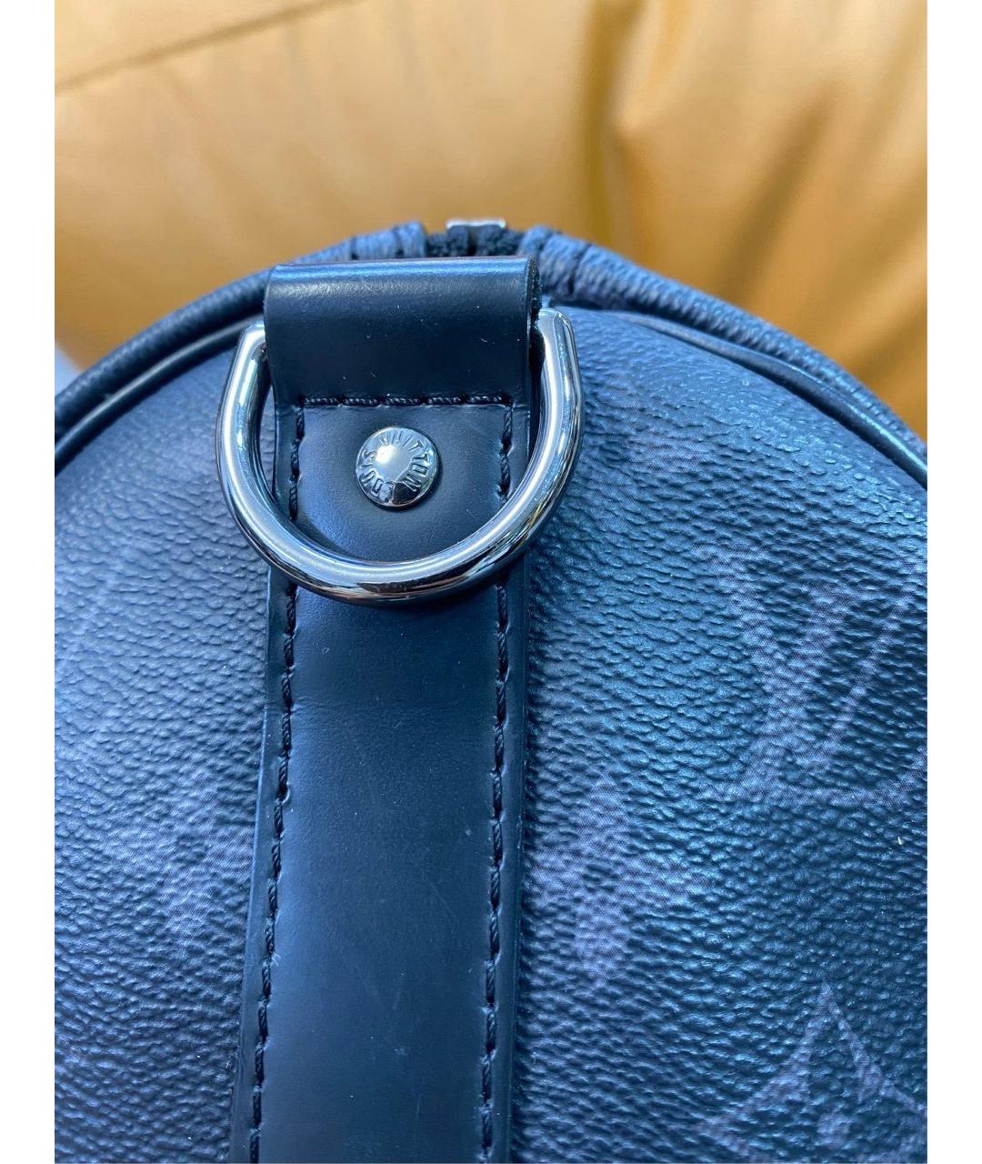 LOUIS VUITTON Голубая дорожная/спортивная сумка из искусственной кожи, фото 7