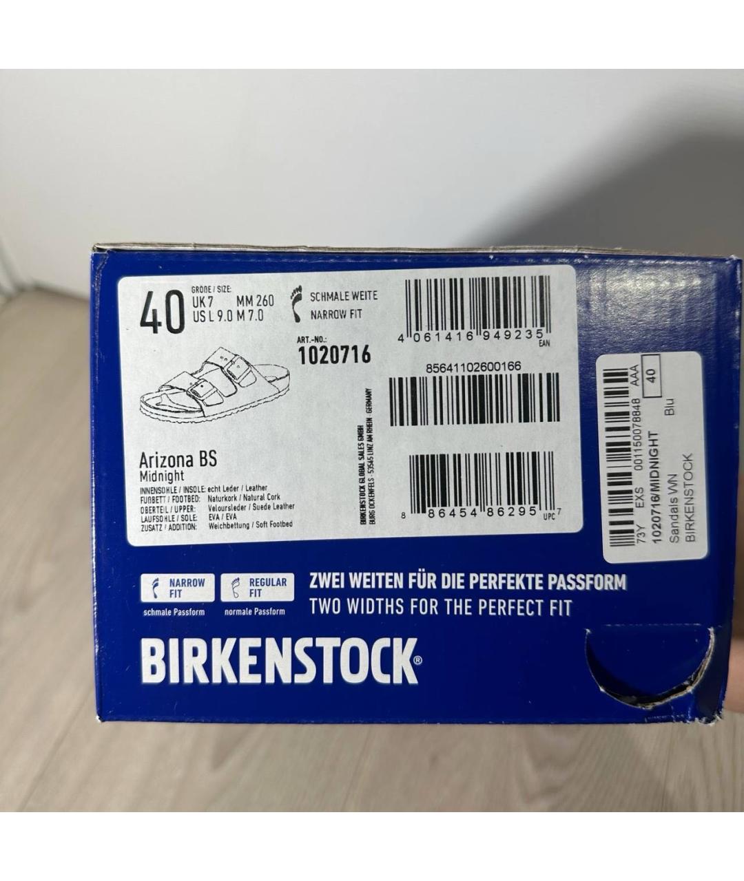 BIRKENSTOCK Темно-синие замшевые сандалии, фото 8