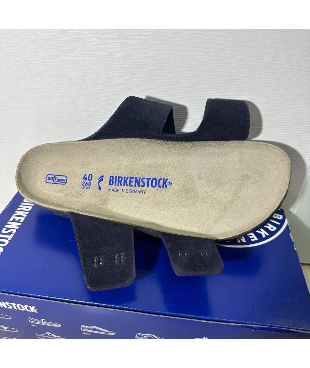 BIRKENSTOCK Темно-синие замшевые сандалии, фото 5