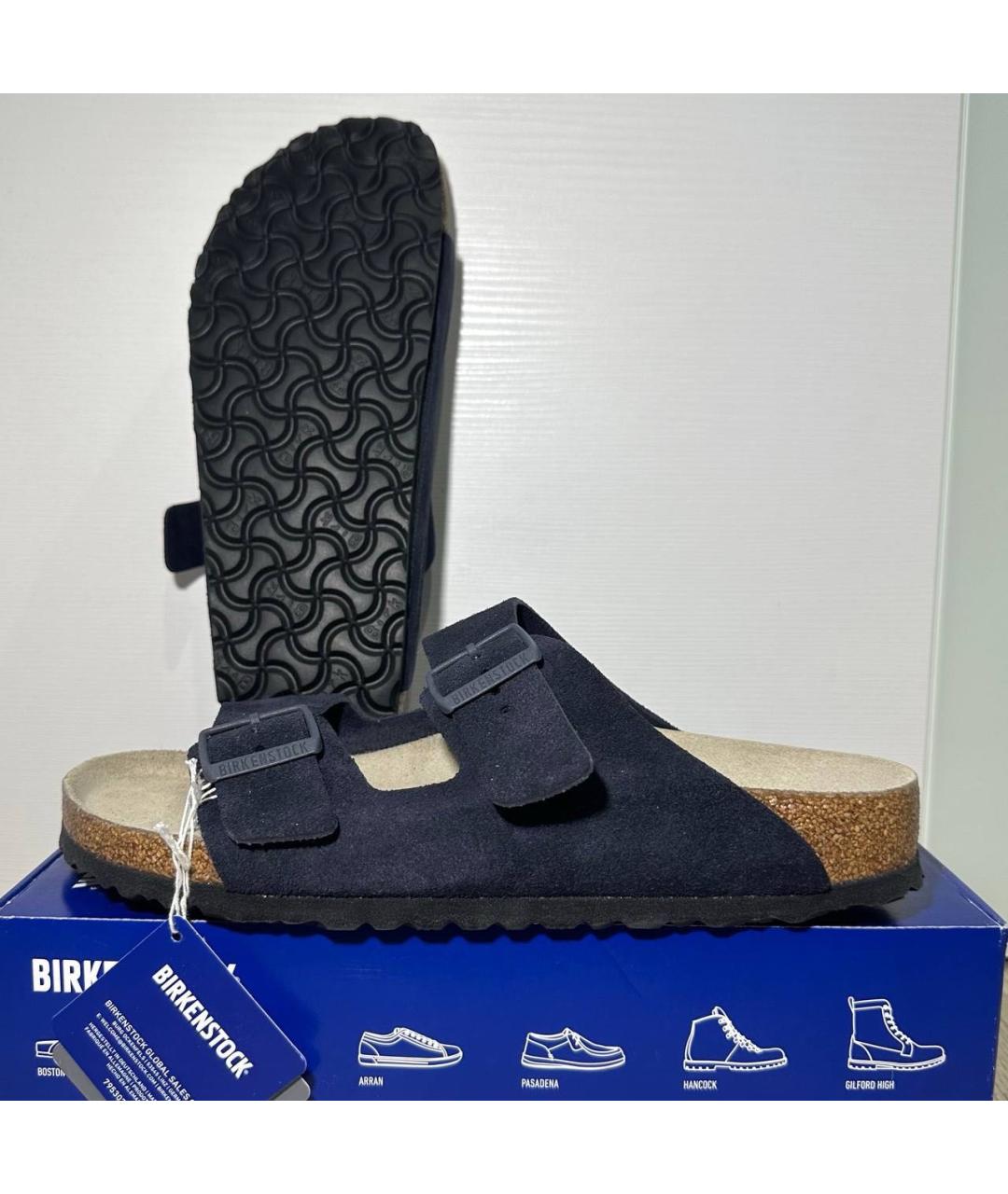 BIRKENSTOCK Темно-синие замшевые сандалии, фото 9