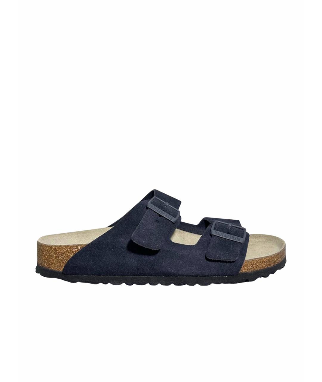 BIRKENSTOCK Темно-синие замшевые сандалии, фото 1