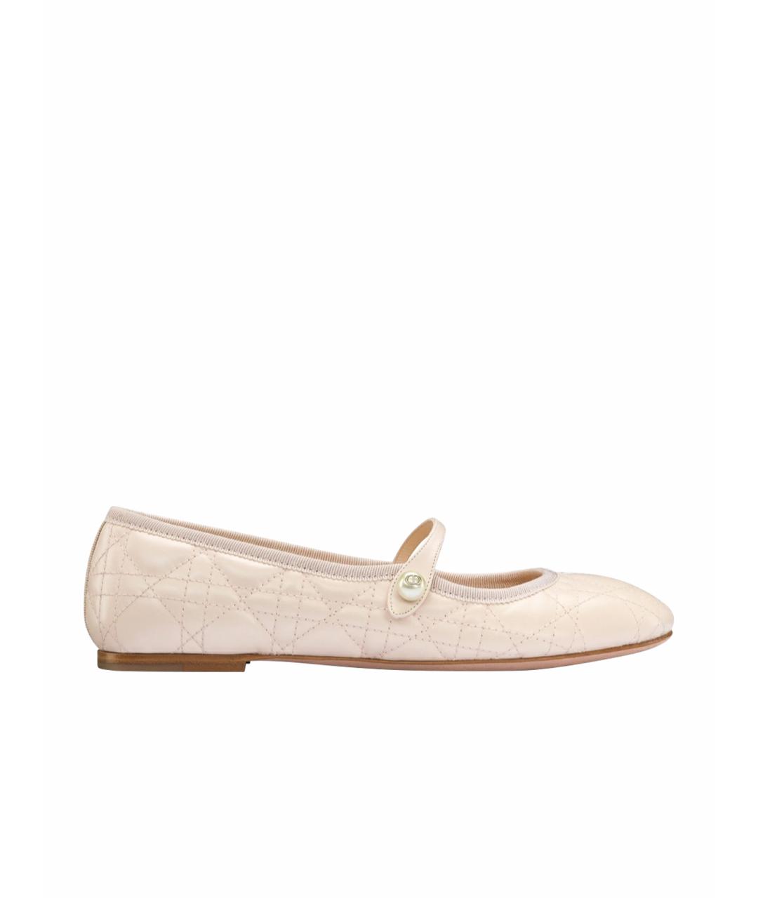 CHRISTIAN DIOR Розовые кожаные балетки, фото 1