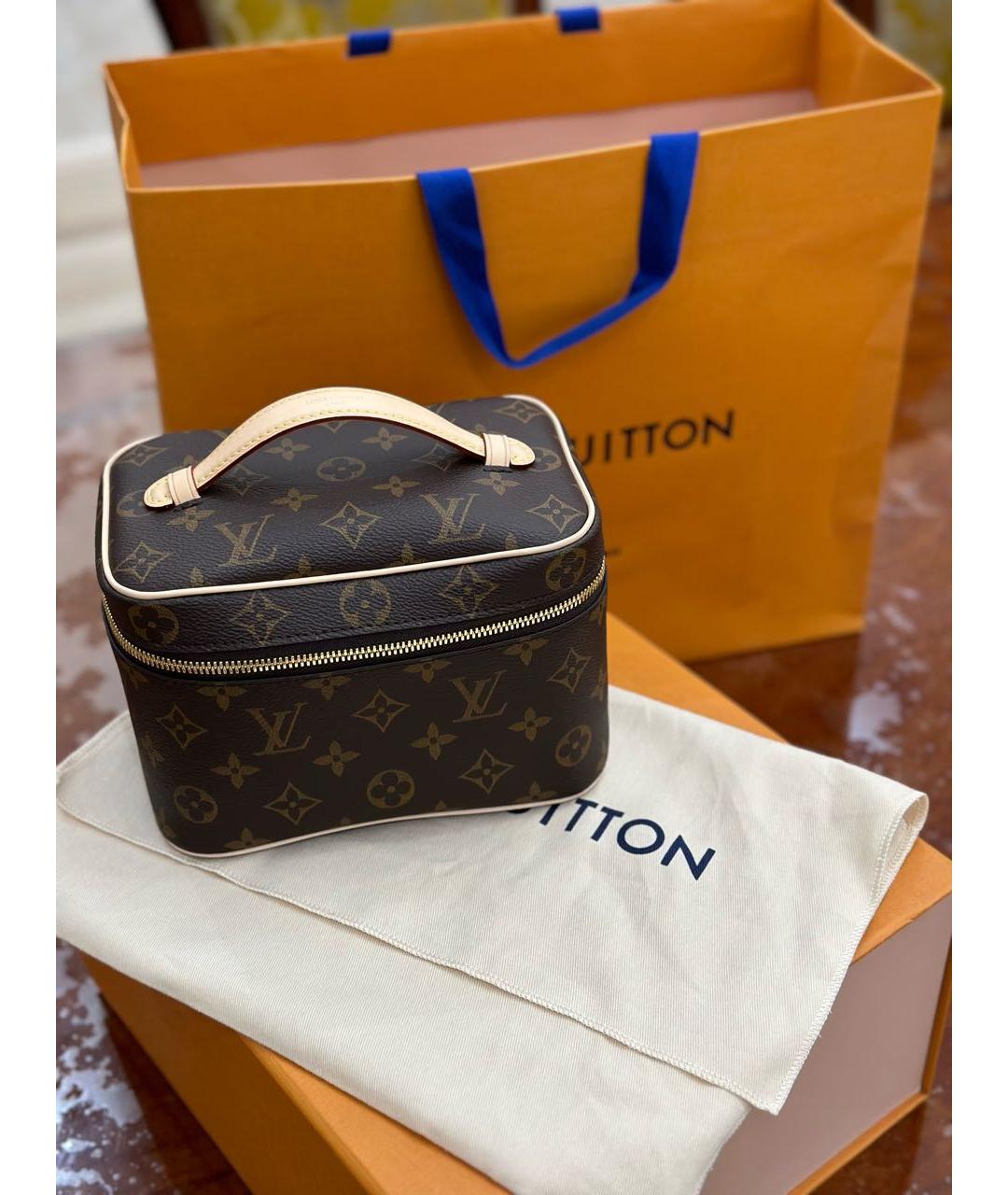 LOUIS VUITTON Коричневая косметичка, фото 6