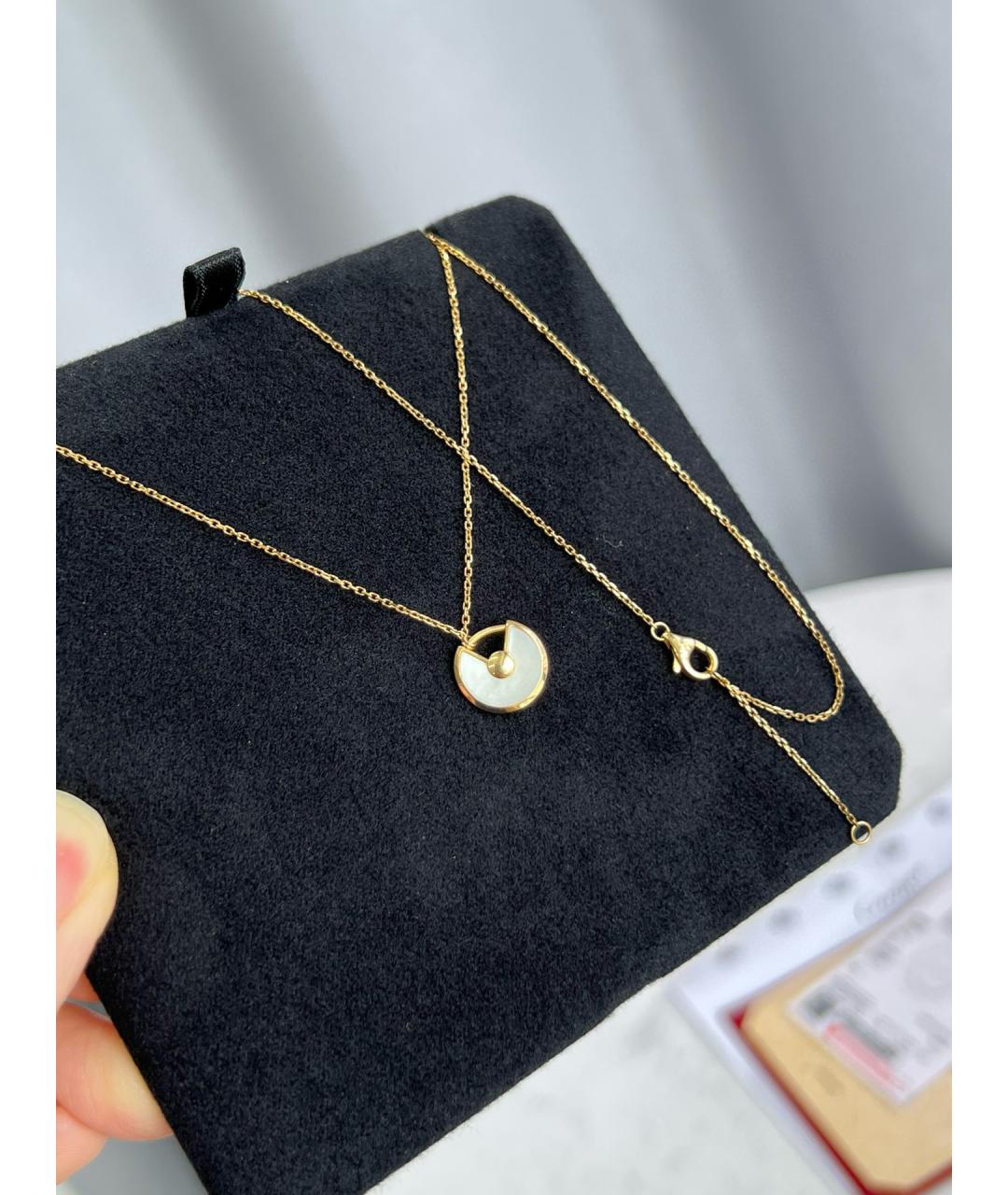 CARTIER Белая подвеска из желтого золота, фото 5