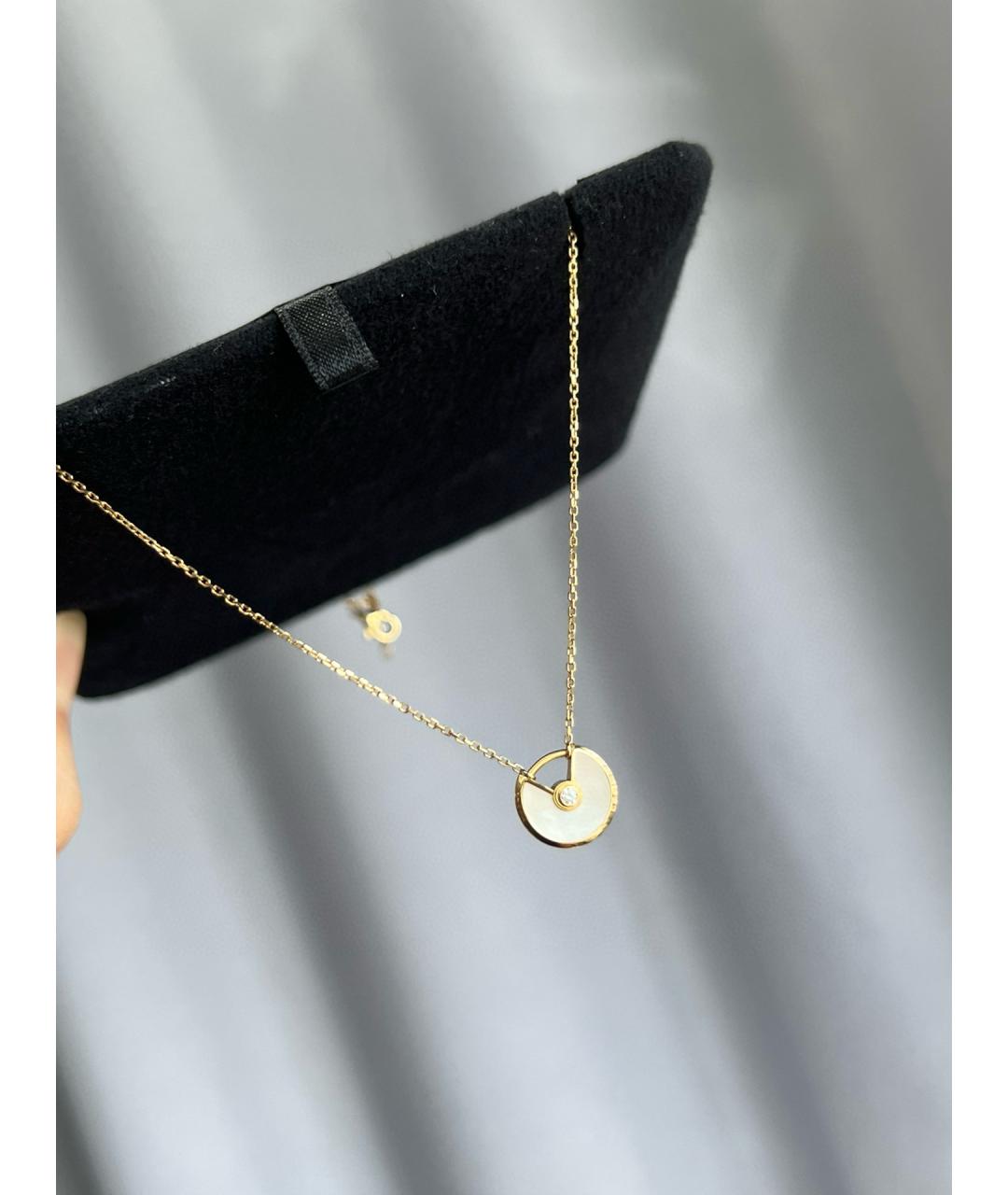 CARTIER Белая подвеска из желтого золота, фото 3