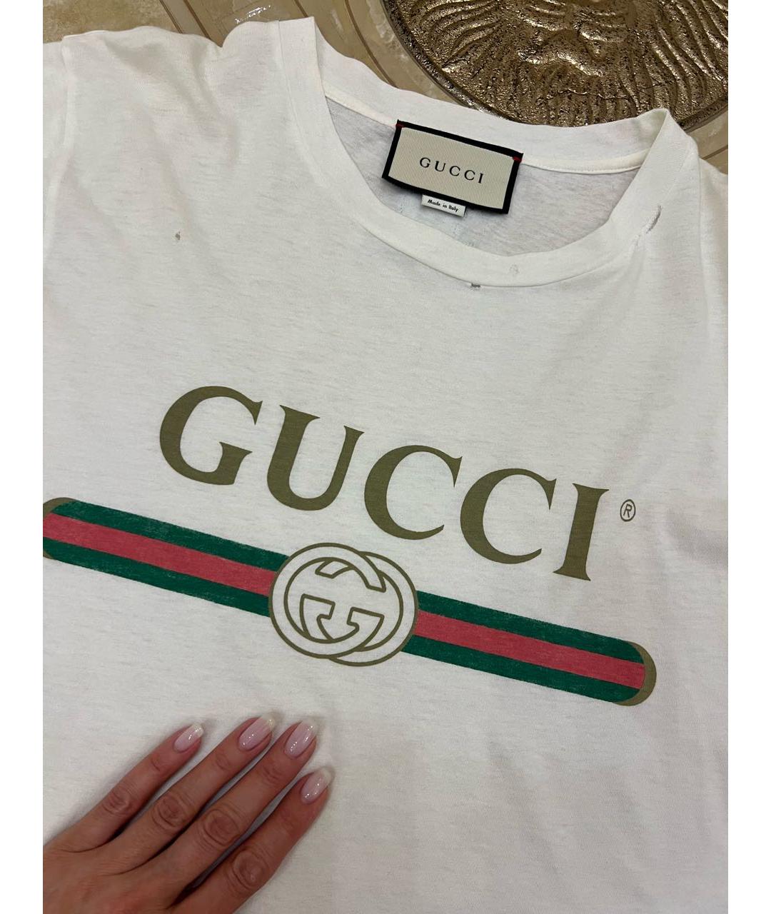 GUCCI Хлопковая футболка, фото 2