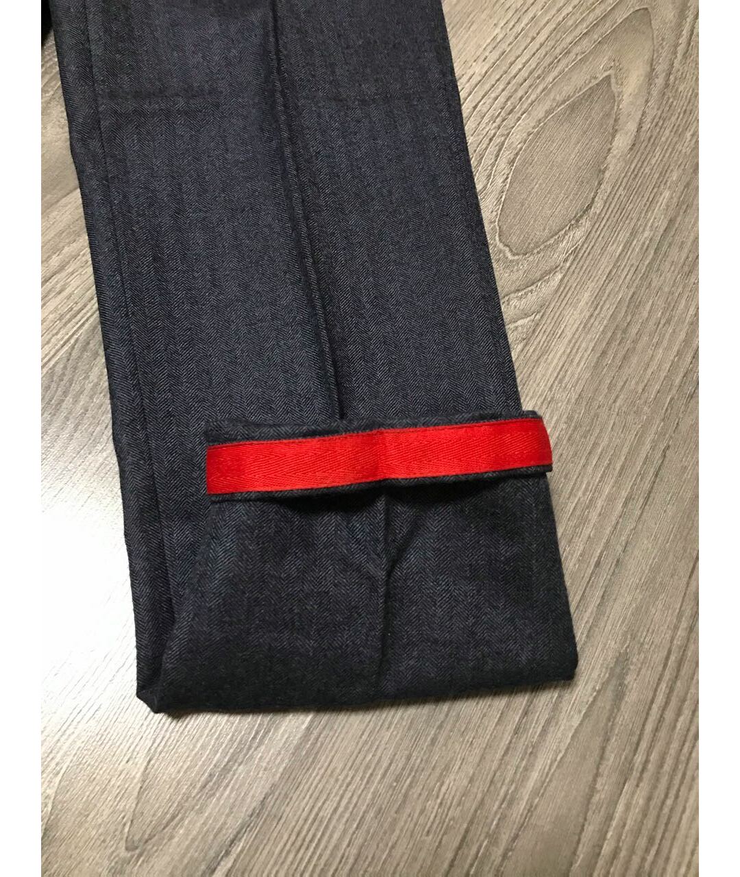 KITON Серые шерстяные классические брюки, фото 5